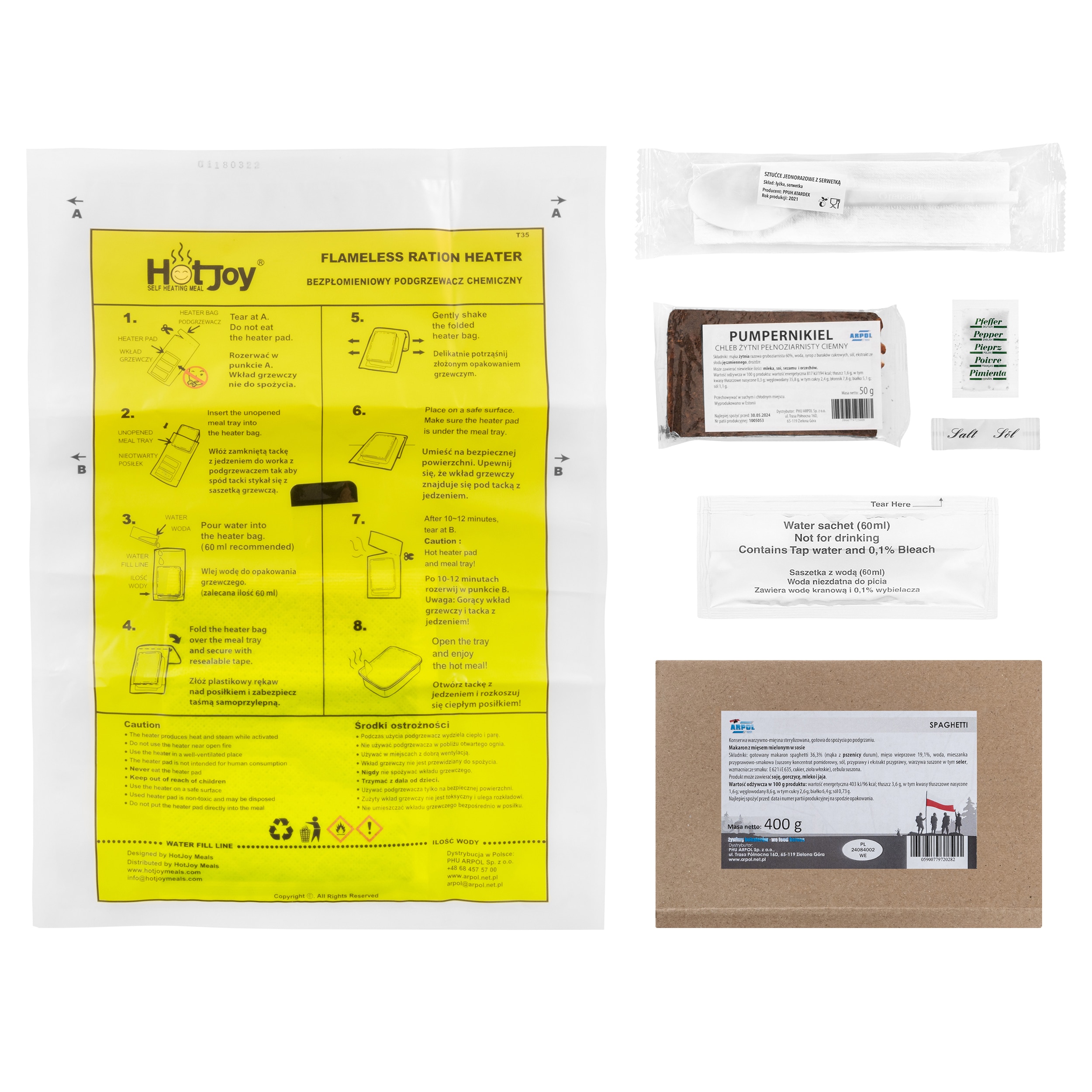 Racja żywnościowa Arpol Posiłek na szybko nr 7 - Spaghetti