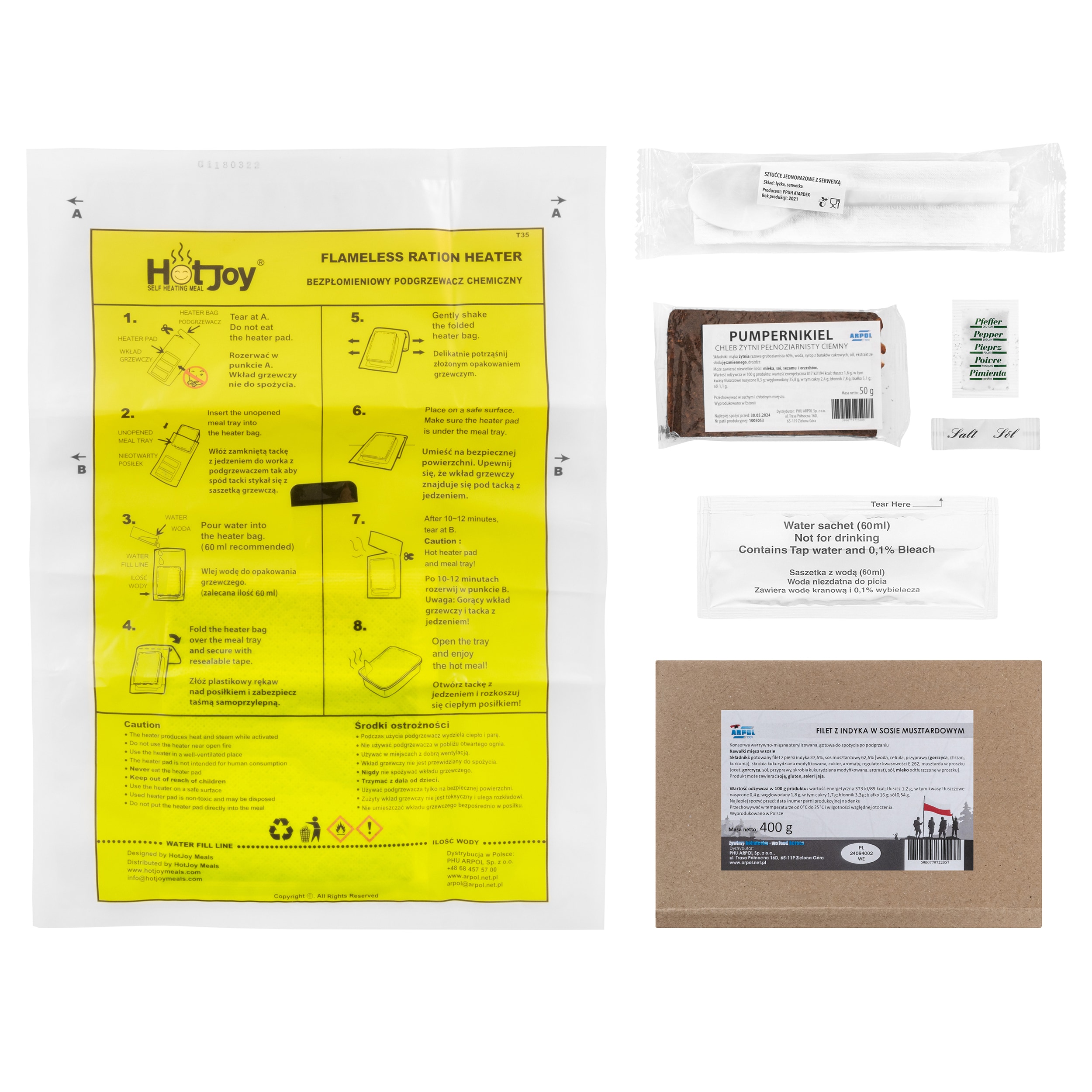 Racja żywnościowa Arpol Posiłek na szybko nr 9 - Filet z indyka w sosie musztardowym