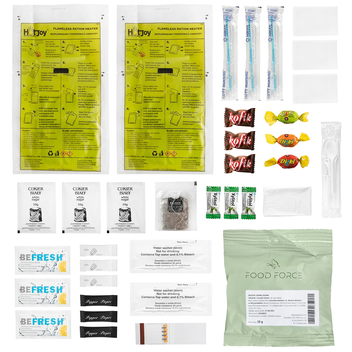 Bojowa racja żywnościowa Arpol RB1 - Gulasz węgierski, Kurczak z ryżem