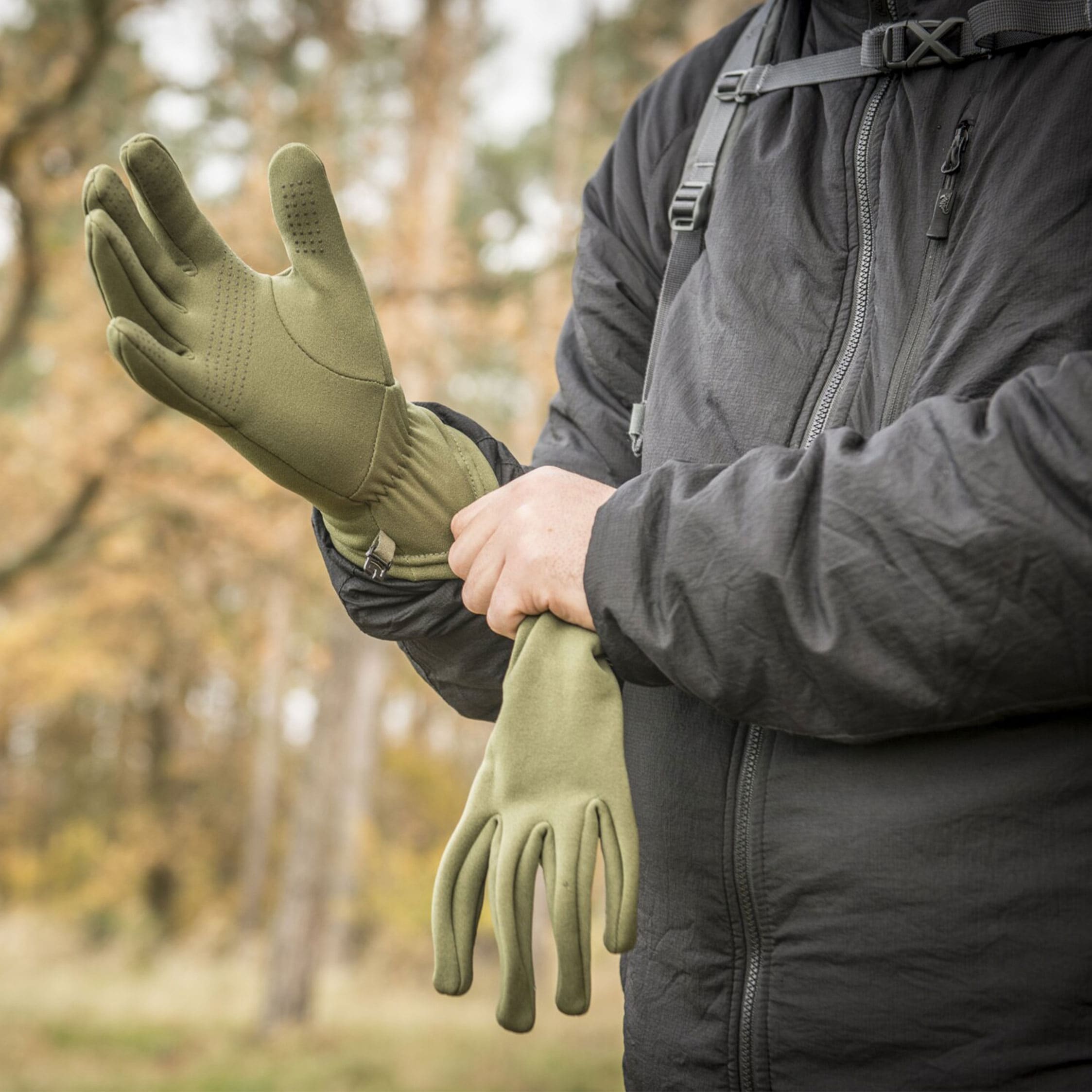 Rękawice Helikon Trekker Outback Gloves - Olive Green 