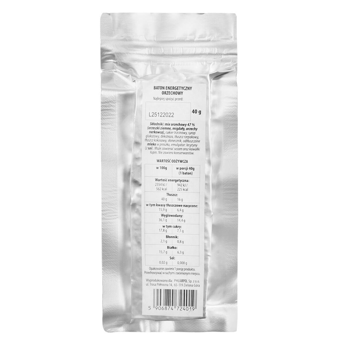 Baton energetyczny Arpol - orzechowy 40g