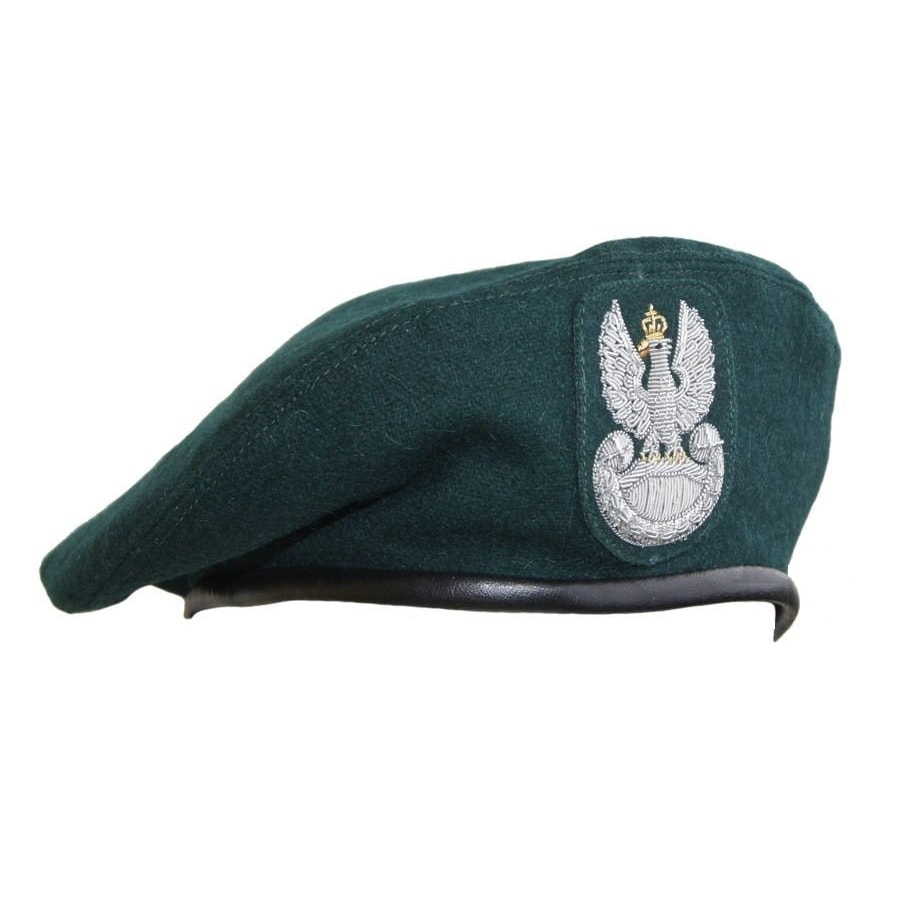 Берет польської армії з вишитим орлом байре - зелений