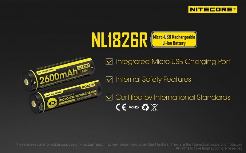 Akumulator Nitecore 18650 MicroUSB - 2600 mAh