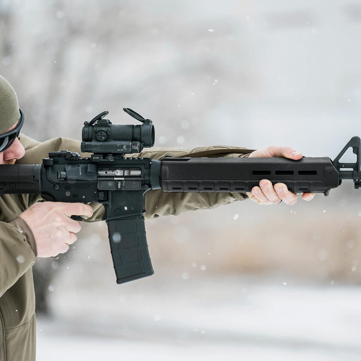 Передня рукоятка Magpul MOE M-LOK Hand Guard Rifle-Lenght для гвинтівок AR-15/M4 - Black