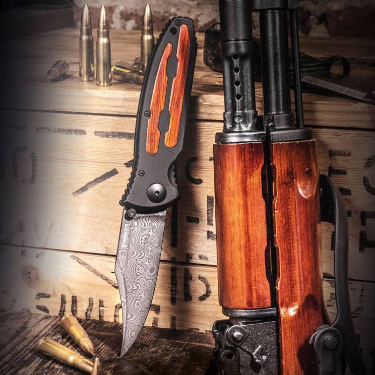 Nóż składany Boker Solingen Kalashnikov Bayonet Damast