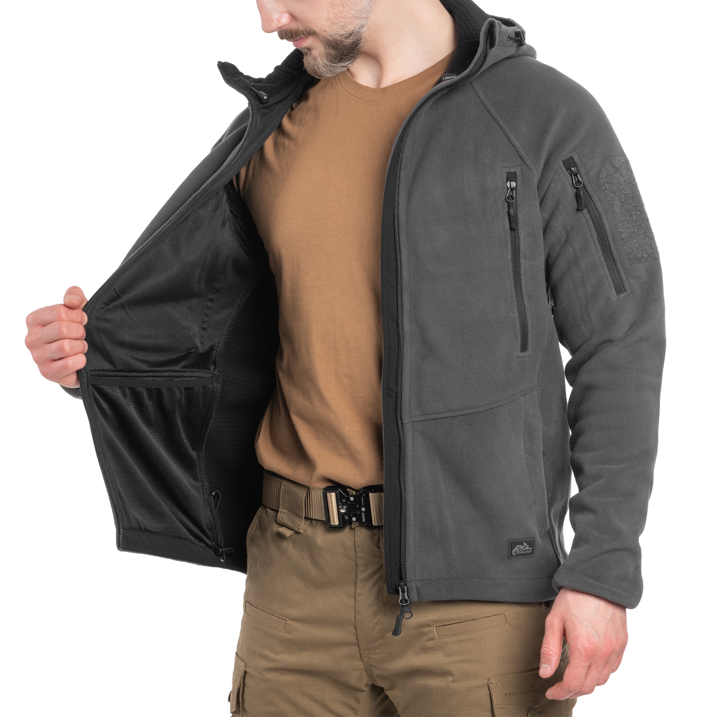 Polar Helikon Patriot Mk2 Hybrid Fleece - Shadow Grey/Black