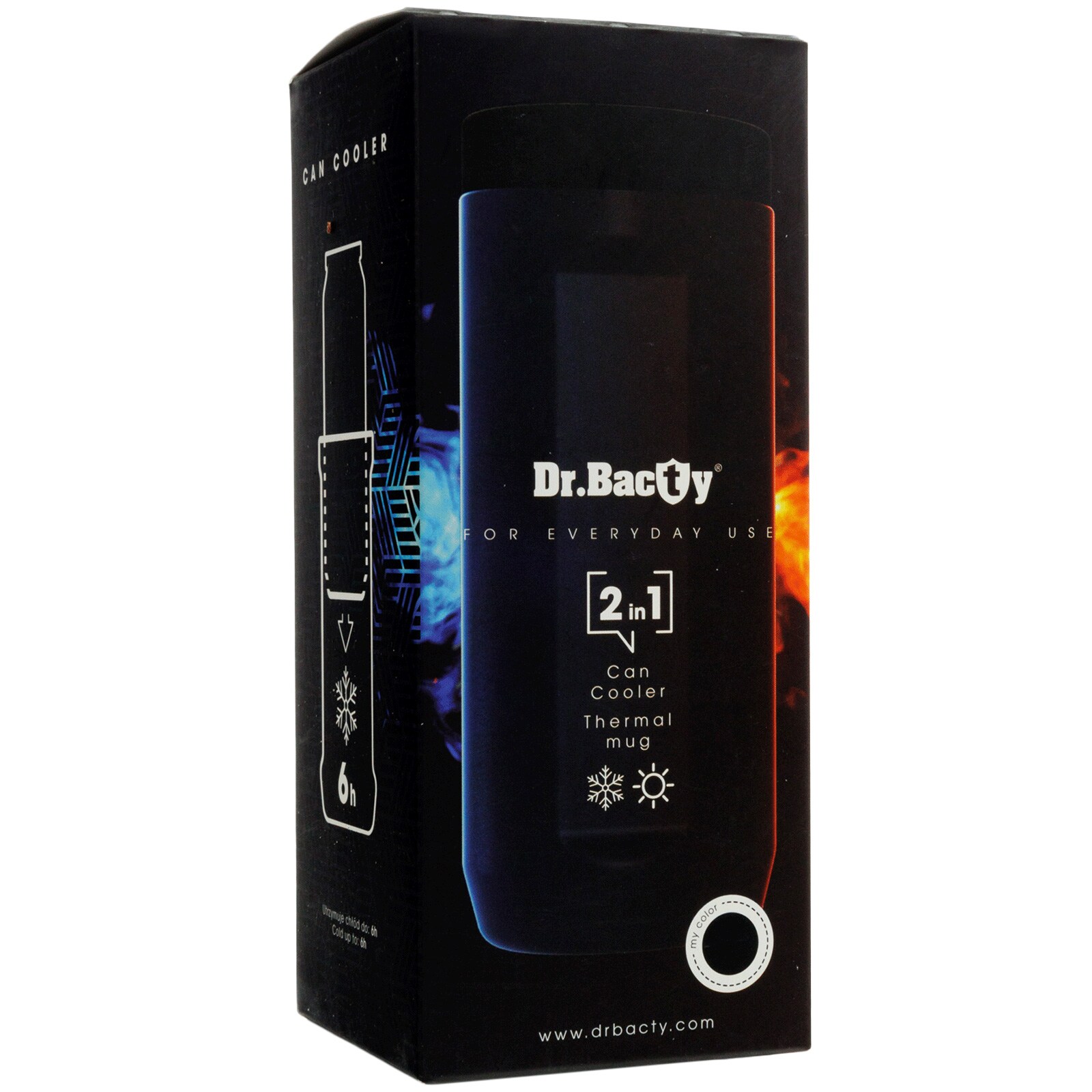 Kubek termiczny Dr. Bacty Notus Do not drink 360 ml - Czarny