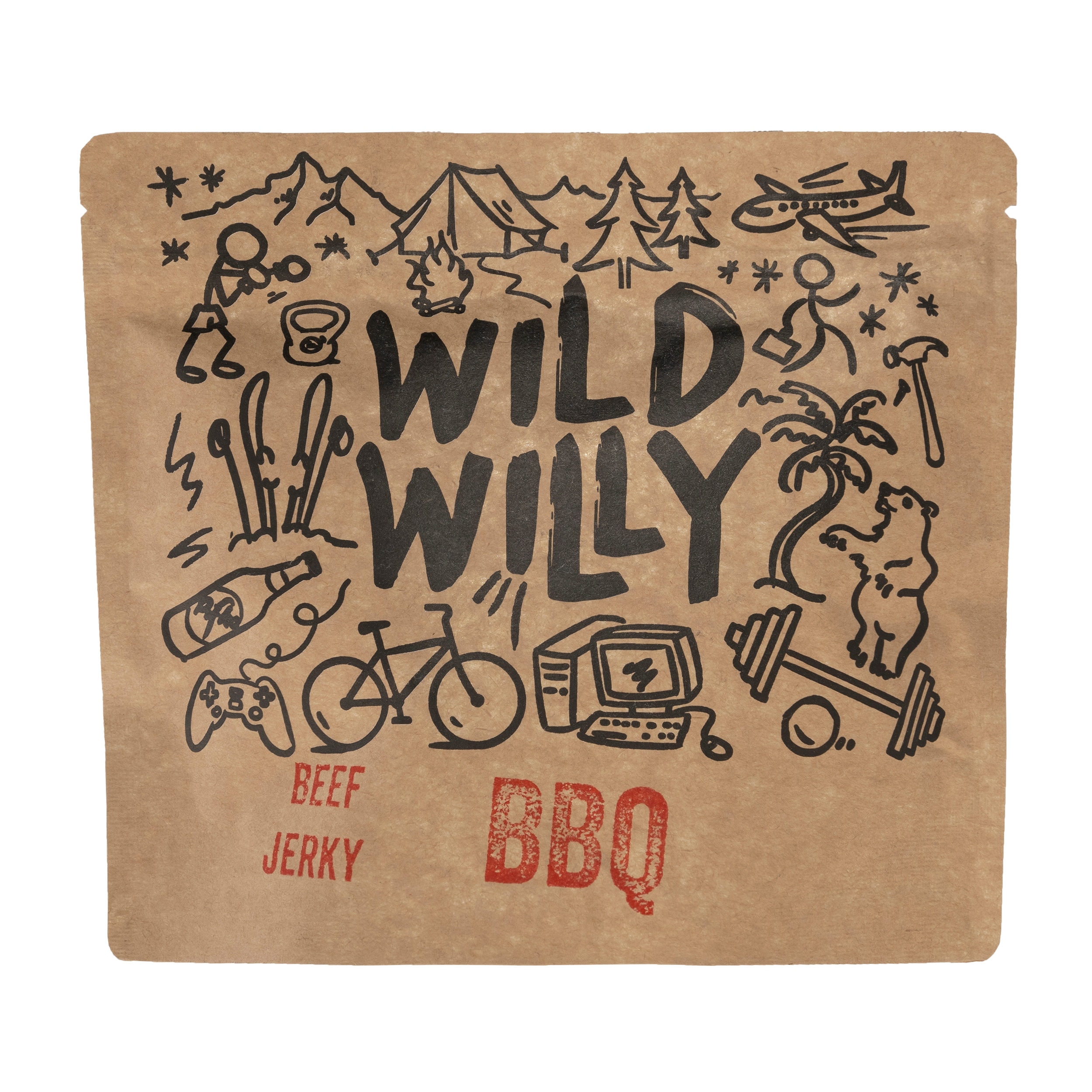 В'ялена яловичина Wild Willy Beef Jerky BBQ 100 г