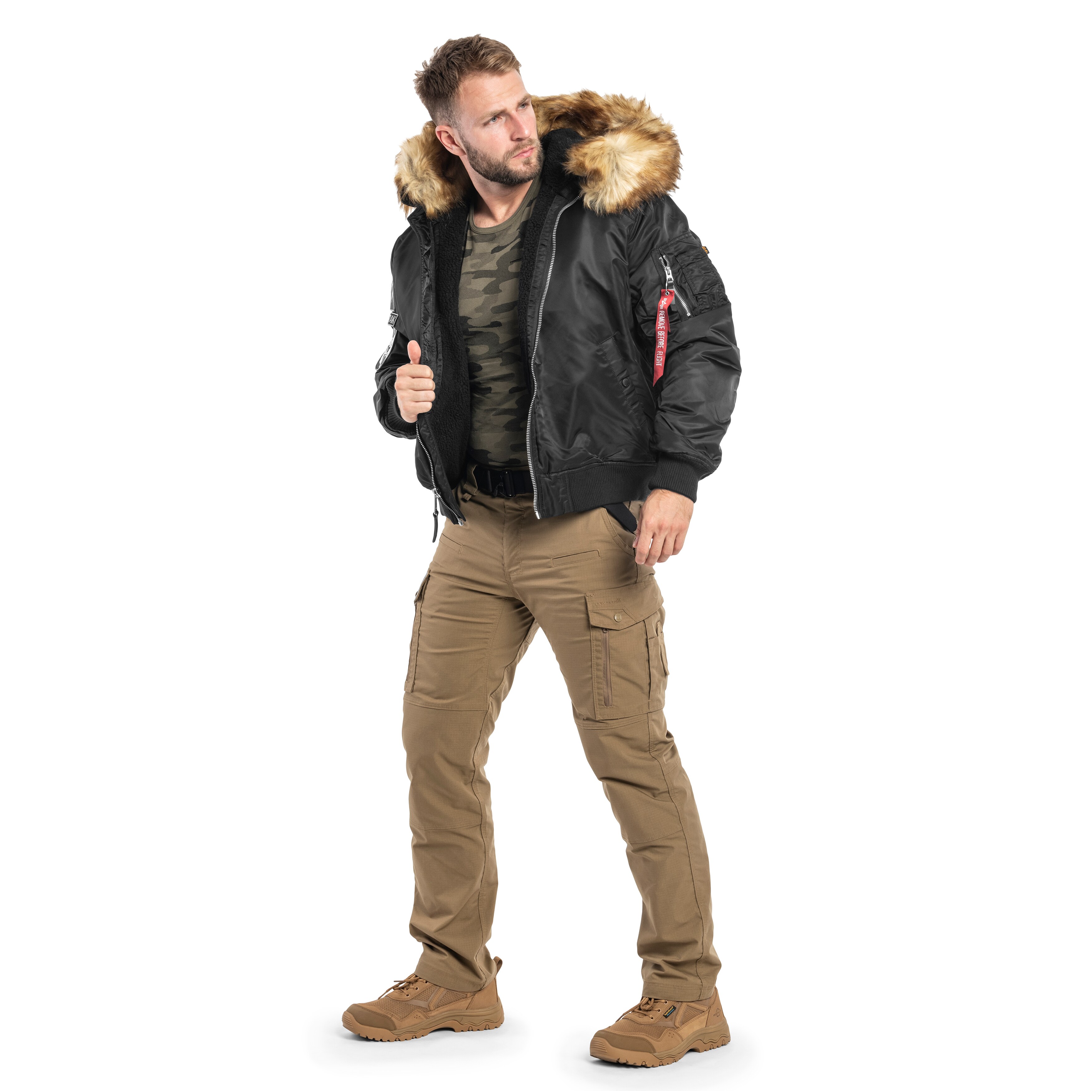 Kurtka Alpha Industries MA-1 Hooded Arctic - Black