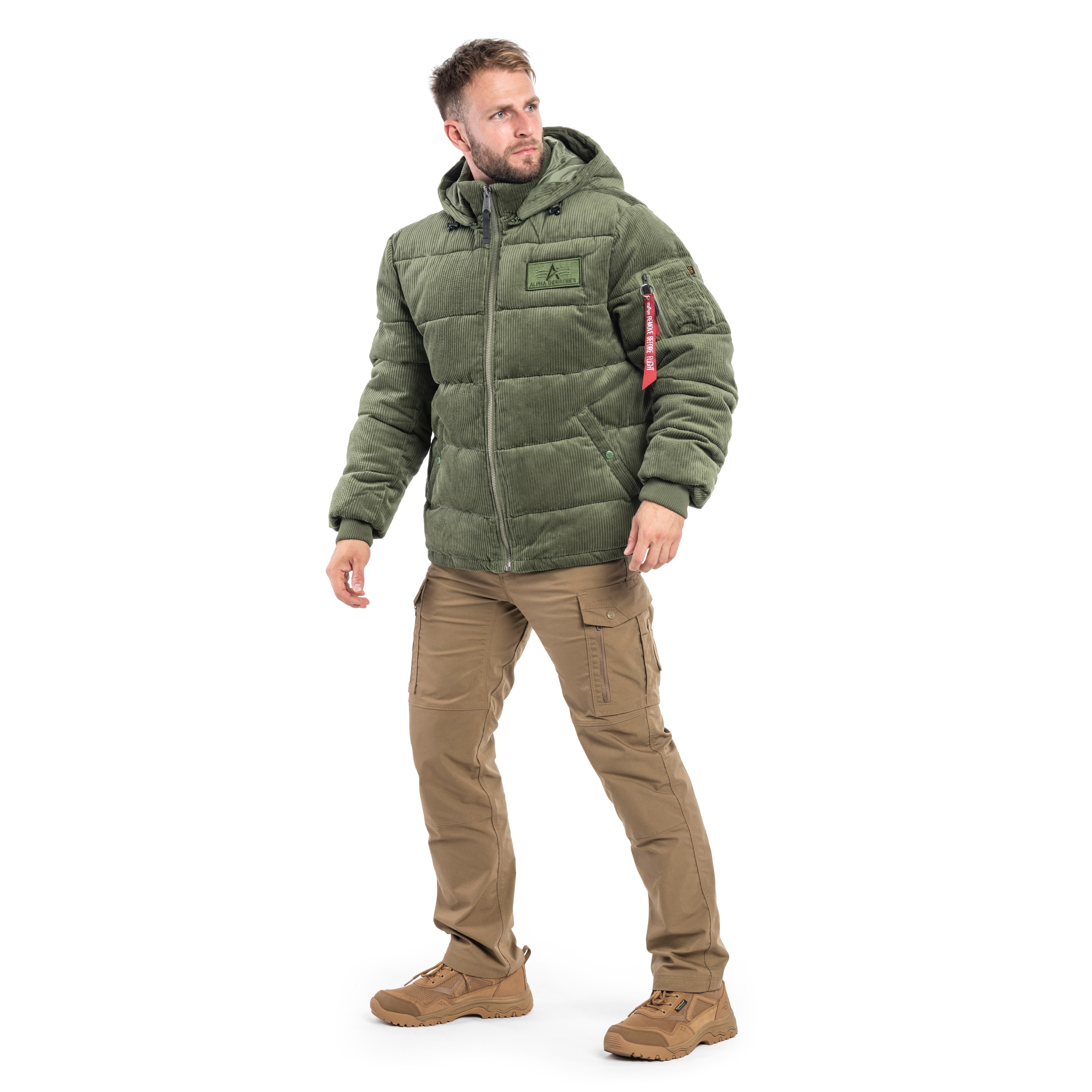 Kurtka Alpha Industries Puffer Cord - Sage Green
