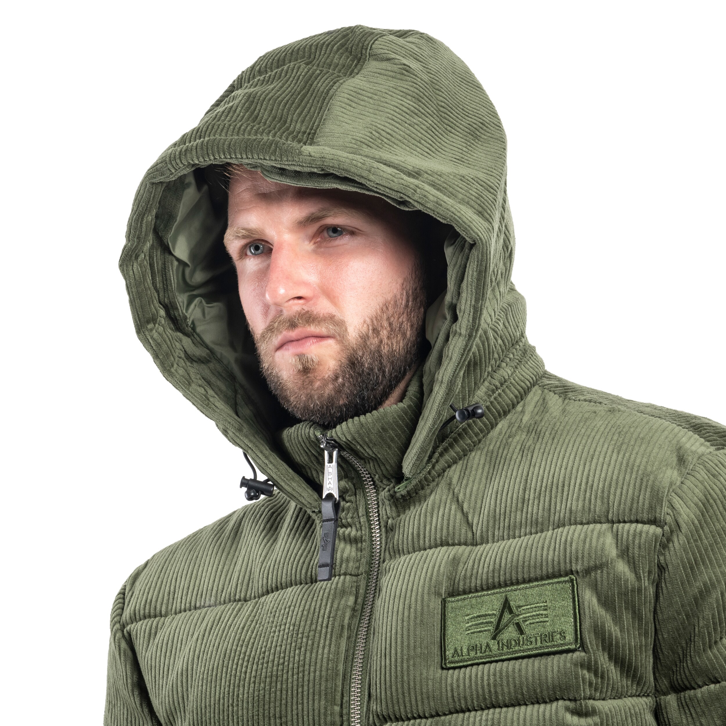 Kurtka Alpha Industries Puffer Cord - Sage Green