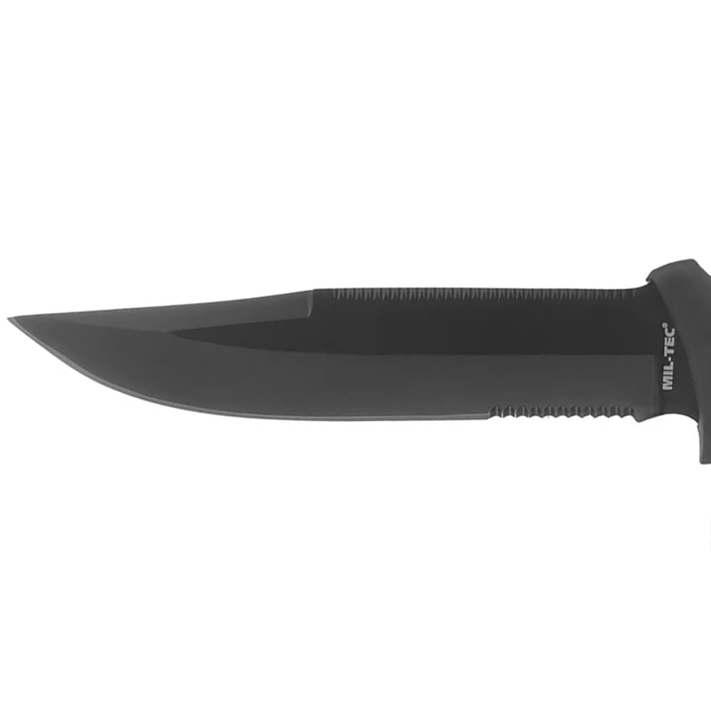 Ніж Mil-Tec Combat Knife Rubber Handle - Black