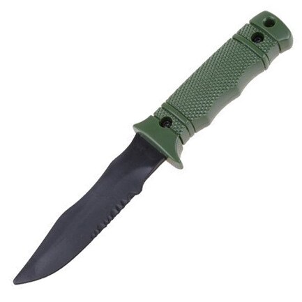 Nóż treningowy M37 Sog Seal Pup z pochwą i mocowaniem - Oliwkowy 