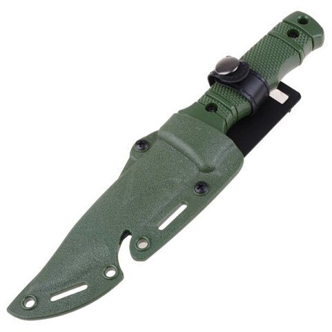 Nóż treningowy M37 Sog Seal Pup z pochwą i mocowaniem - Oliwkowy 