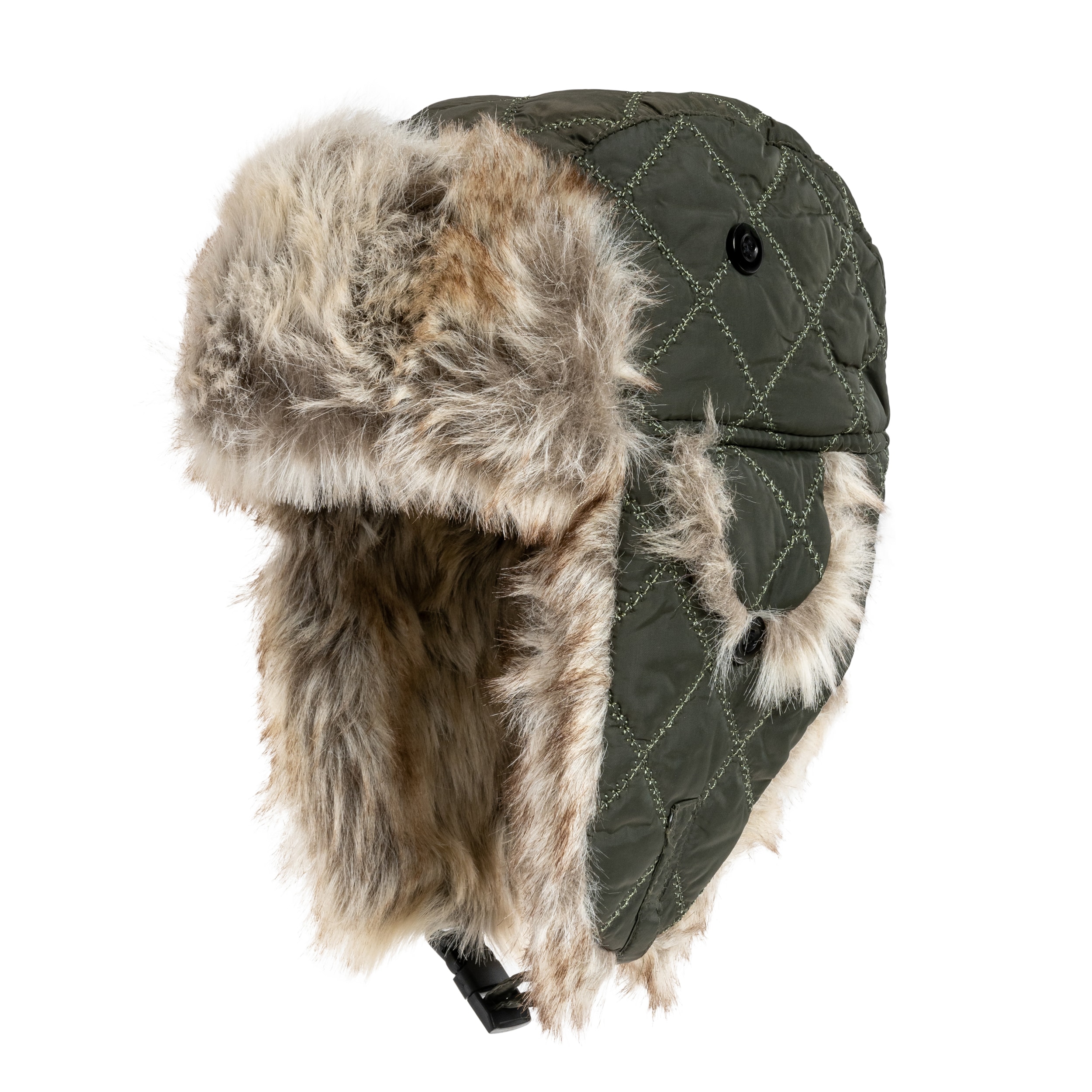 Czapka Mil-Tec Winter Faux-Fur - Olive