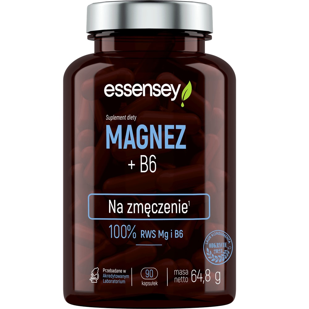 Magnez z witaminą B6 Essensey 90 kapsułek - suplement diety