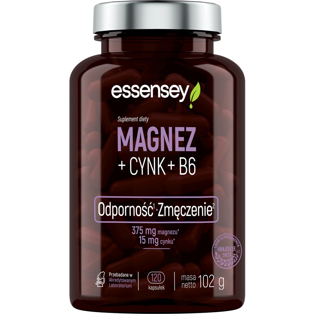 Магній + Цинк + В6 Essensey 120 капсул - харчова добавка