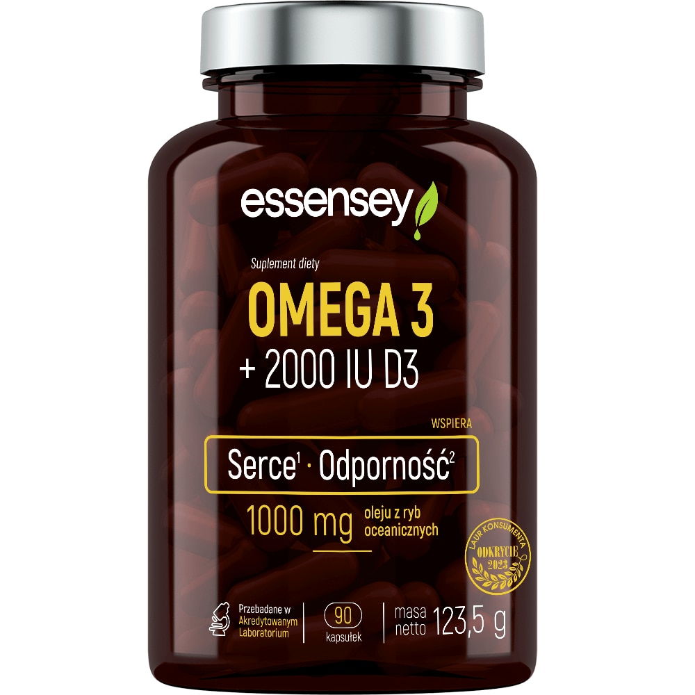 Omega 3 + 2000 IU D3 Essensey 90 kapsułek - suplement diety