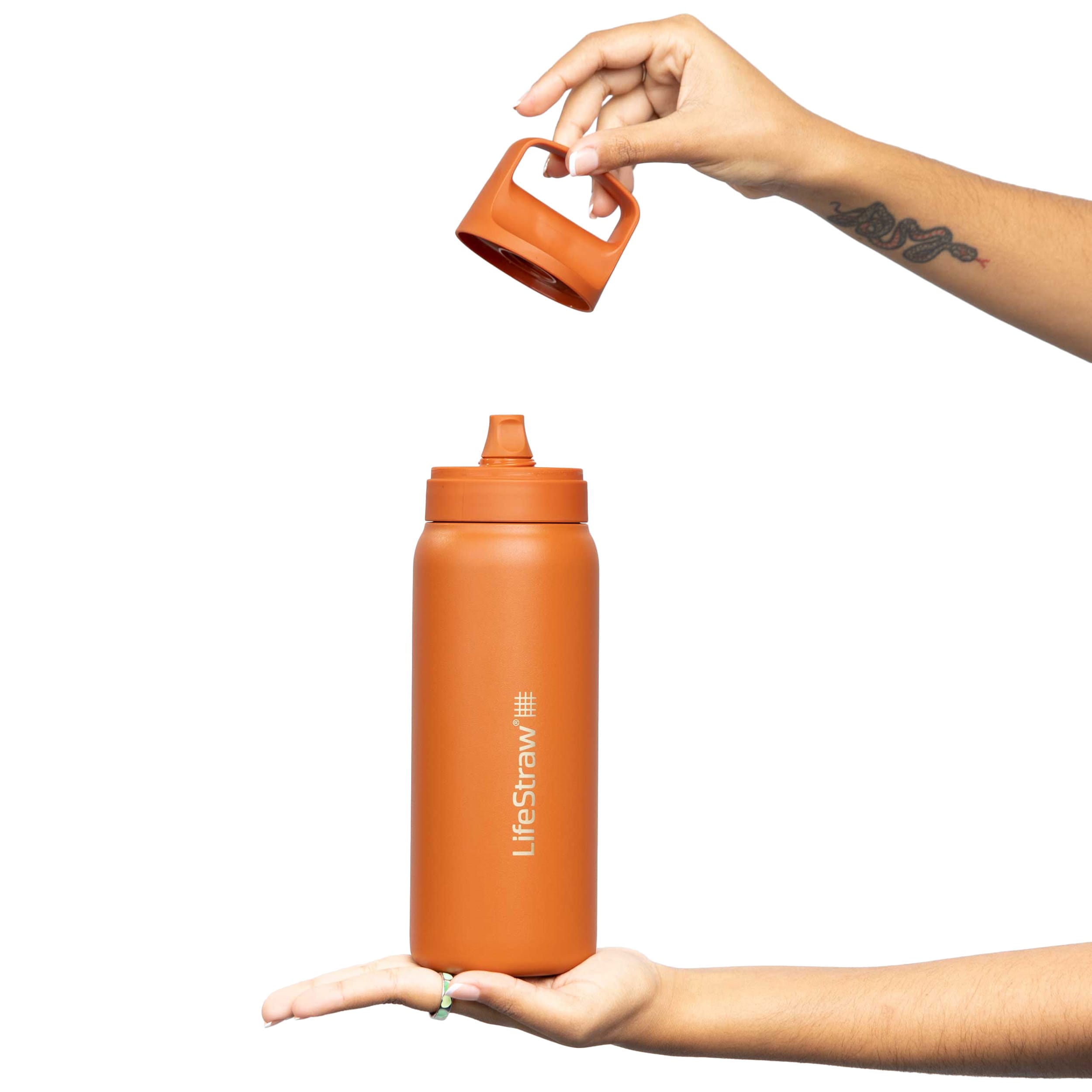 Пляшка з фільтром LifeStraw Go 2.0 Stainless Steel 700 мл - Kyoto Orange