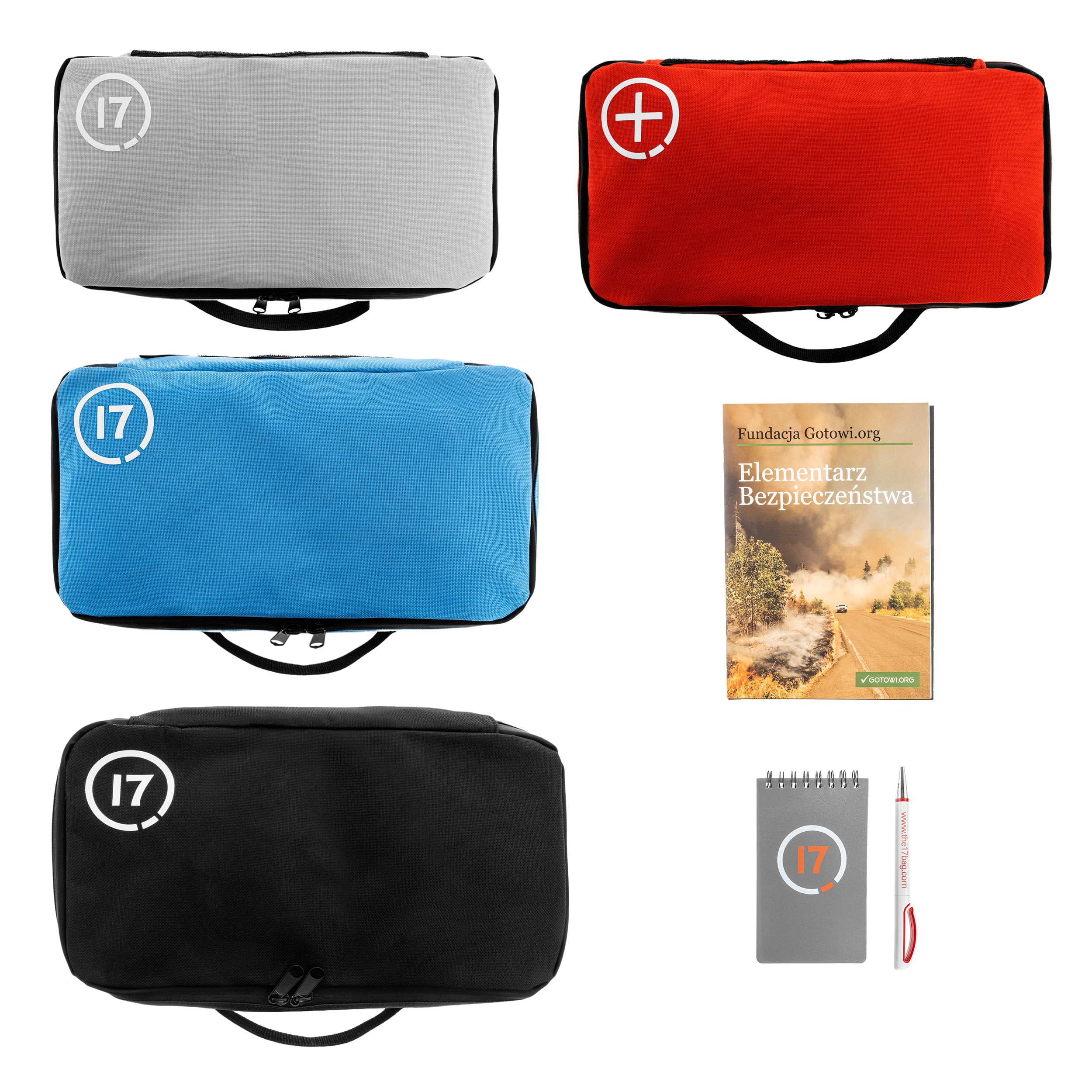 Plecak awaryjny 17 z wyposażeniem 28 l - Szary