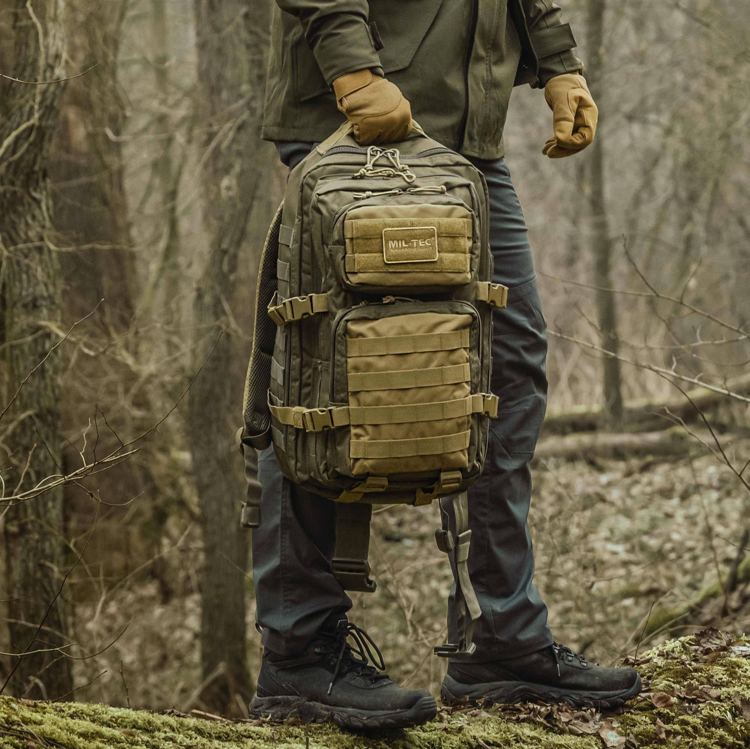 Plecak Mil-Tec Assault Pack Small 20 l - Ranger Green/Coyote