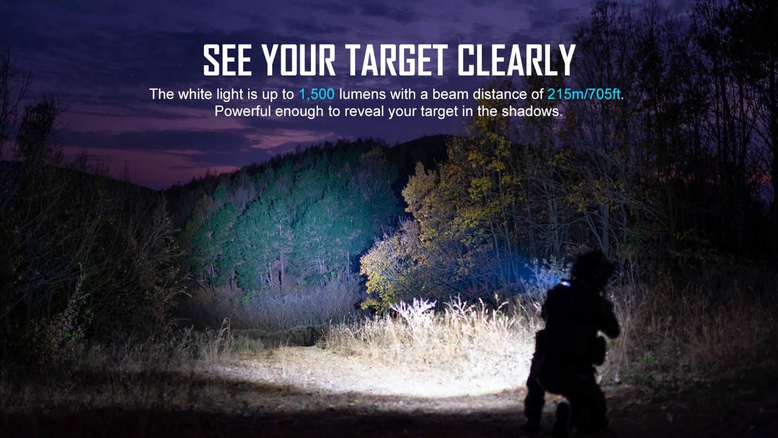 Latarka na broń z celownikiem laserowym Olight Odin GL M z montażem - 1500 lumenów. Green Laser