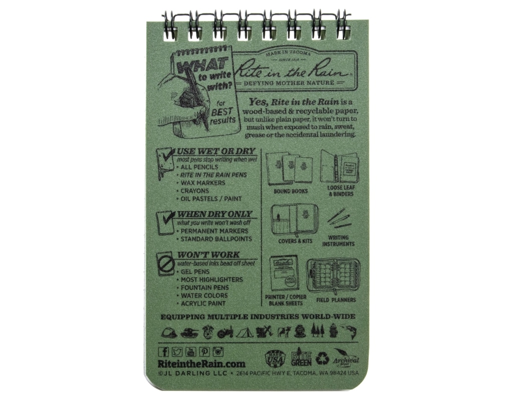 Notes wodoodporny Rite in the Rain 3x5