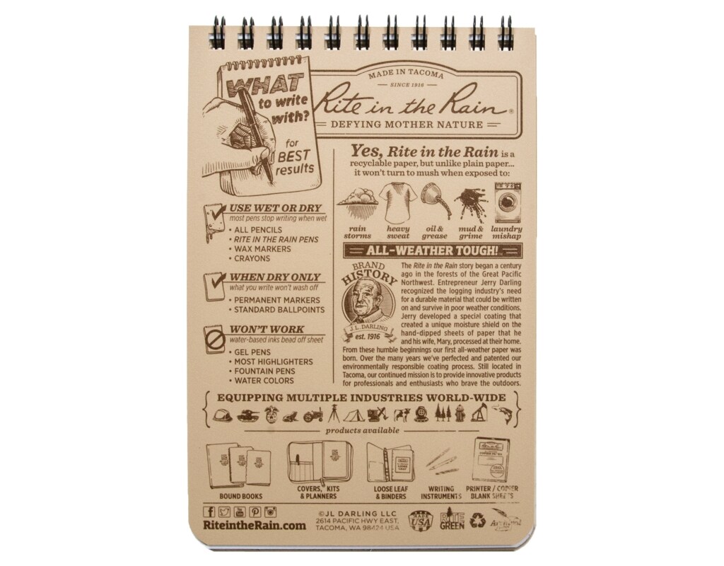 Notes wodoodporny Rite in the Rain 4x6