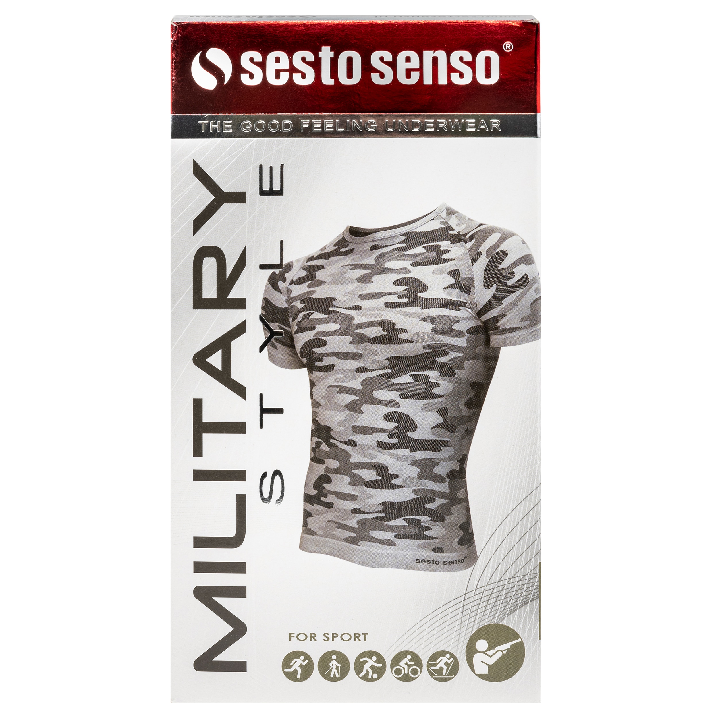 Koszulka termoaktywna z krótkim rękawem Sesto Senso Thermo Active - Desert Camo
