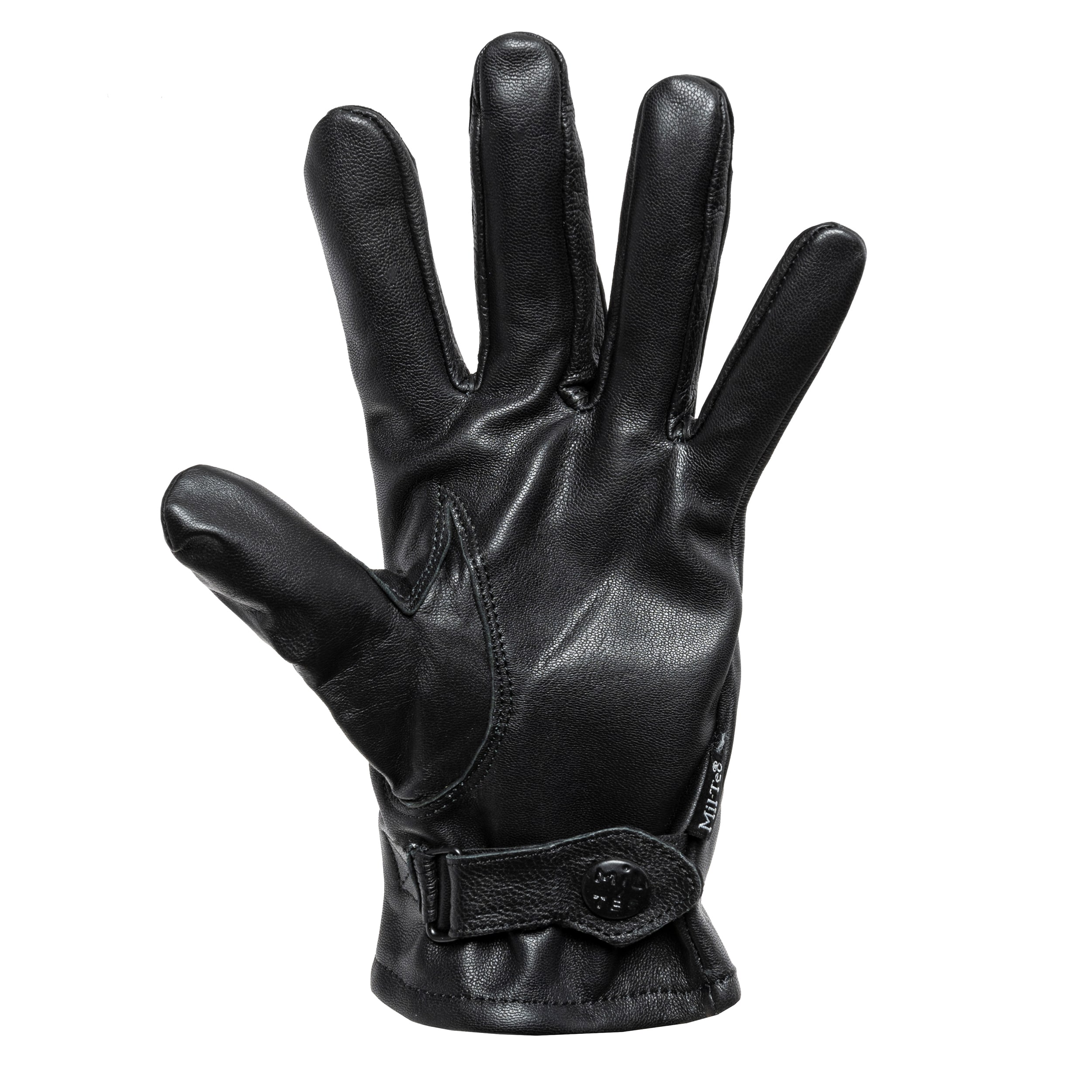 Шкіряні рукавиці Mil-Tec Lined - Black