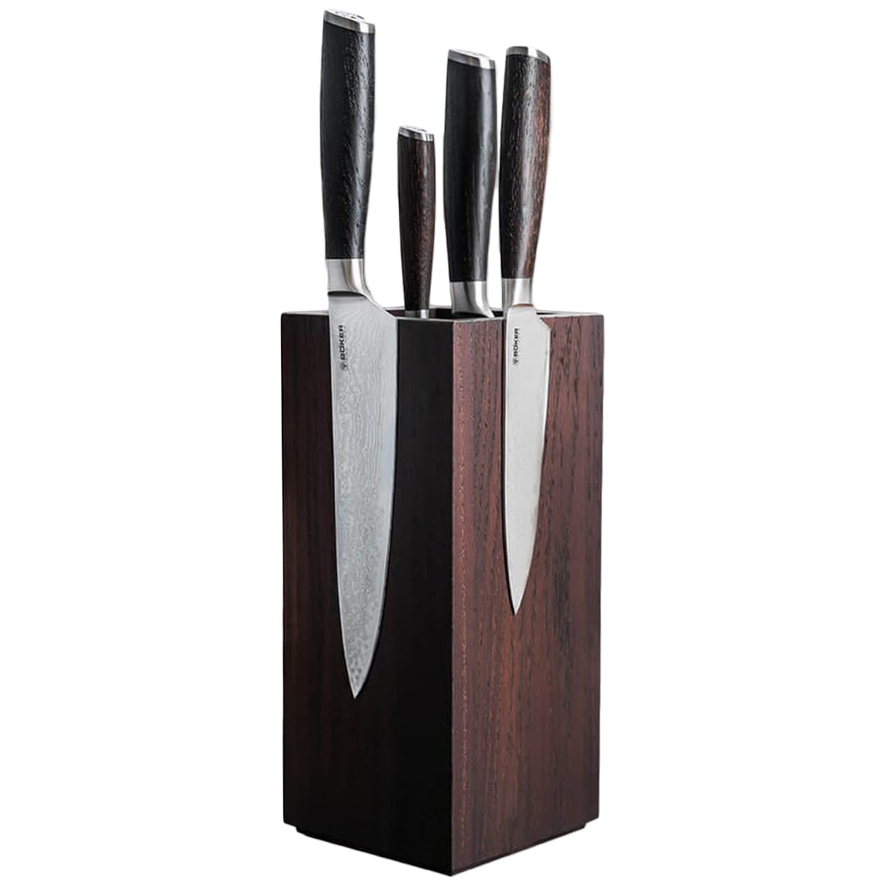 Zestaw 4 noży kuchennych Boker Meisterklinge Damast Set Square - Brown