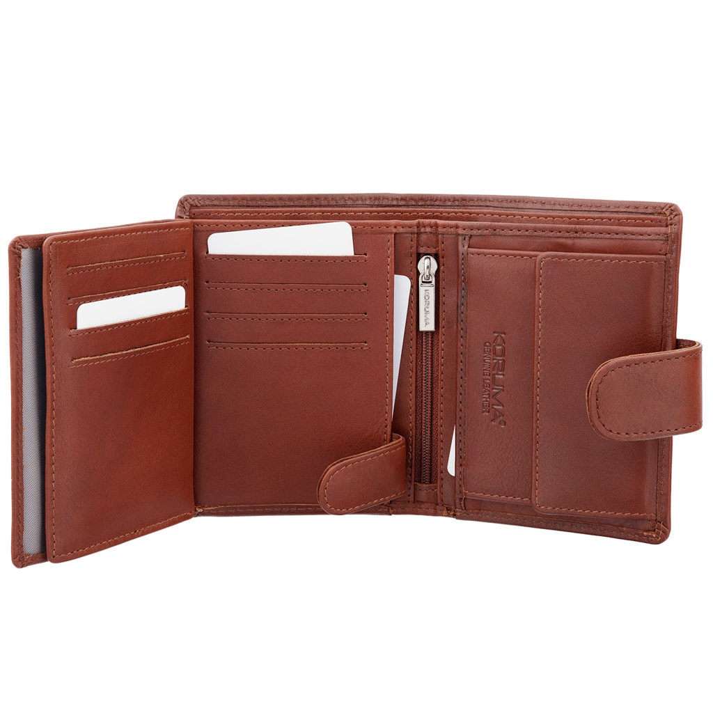 Portfel Koruma Smart RFID Block na karty i monety - Brown