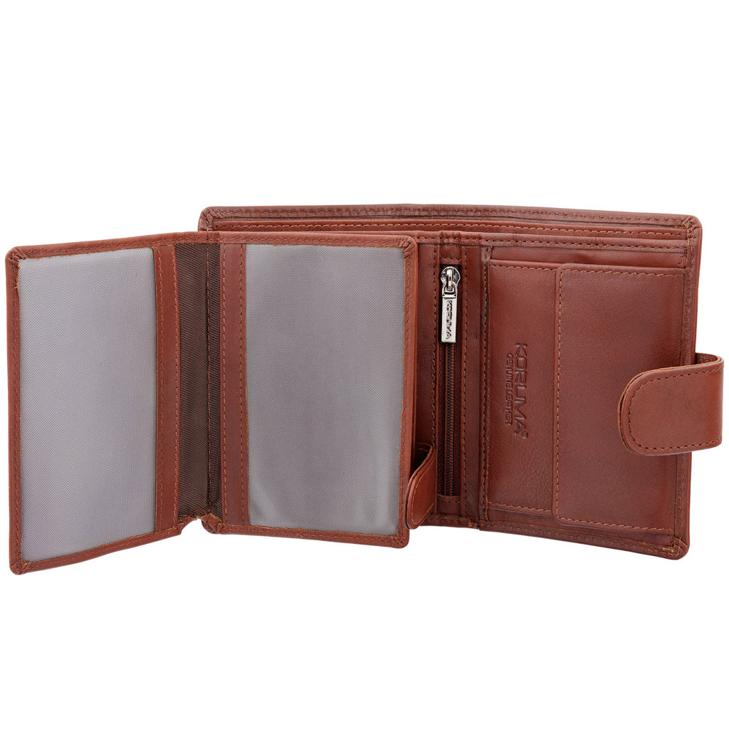 Portfel Koruma Smart RFID Block na karty i monety - Brown