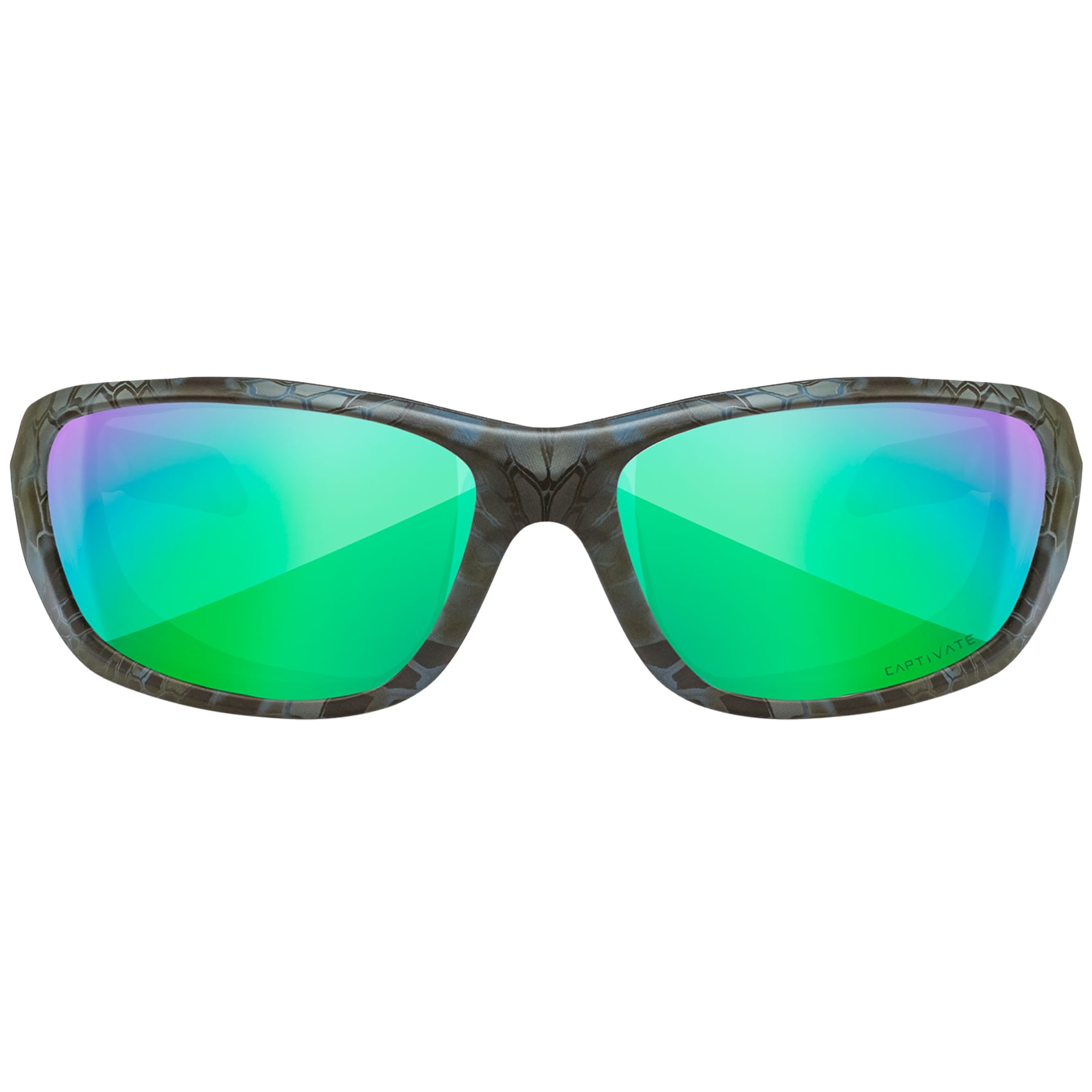 Okulary taktyczne Wiley X Gravity - Captivate Polarized Green Mirror / Kryptek Neptune