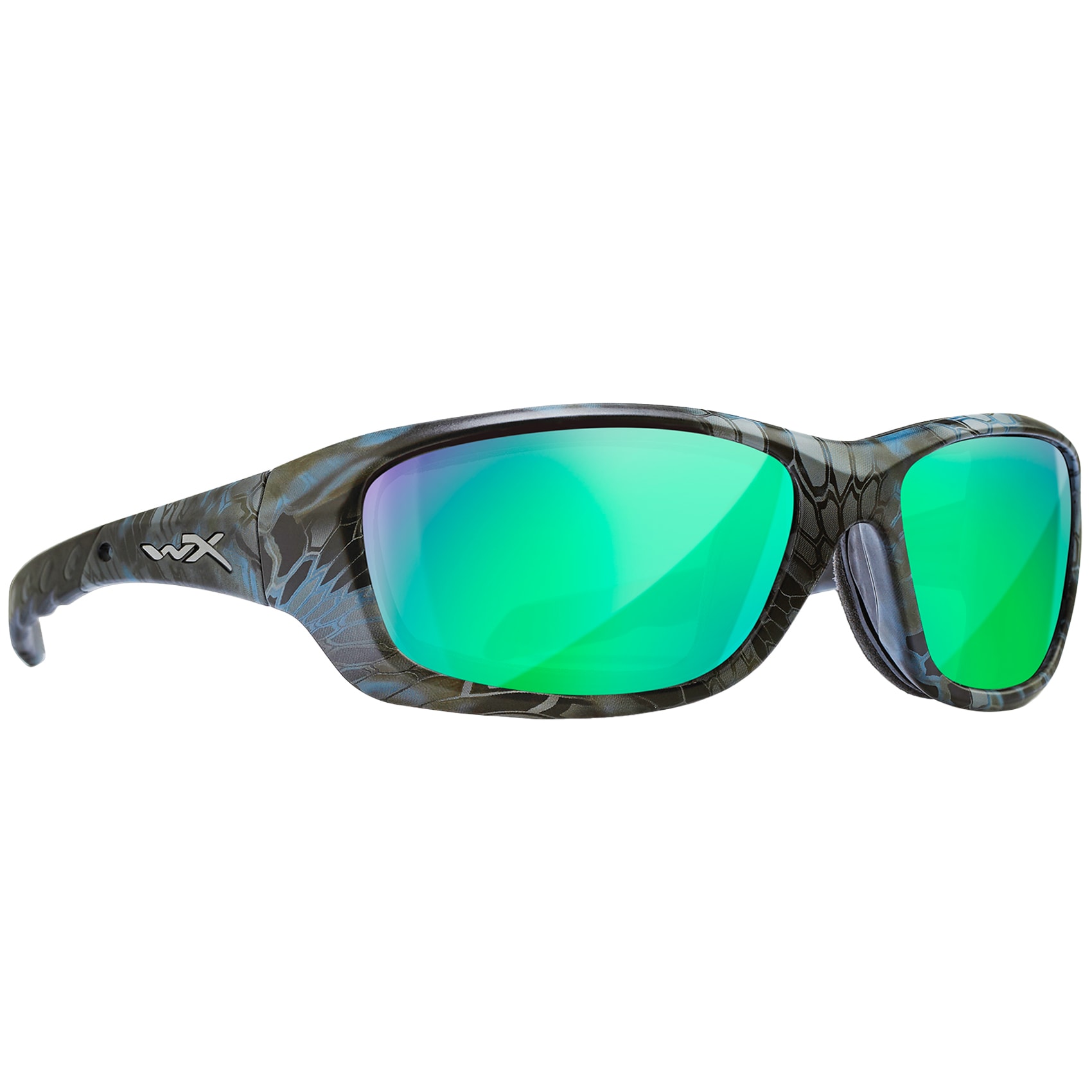 Okulary taktyczne Wiley X Gravity - Captivate Polarized Green Mirror / Kryptek Neptune