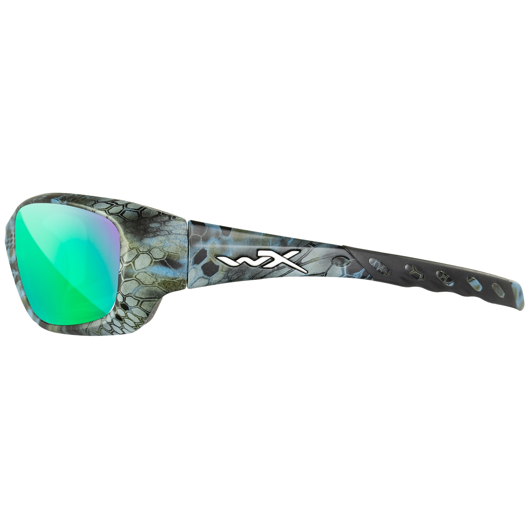 Okulary taktyczne Wiley X Gravity - Captivate Polarized Green Mirror / Kryptek Neptune