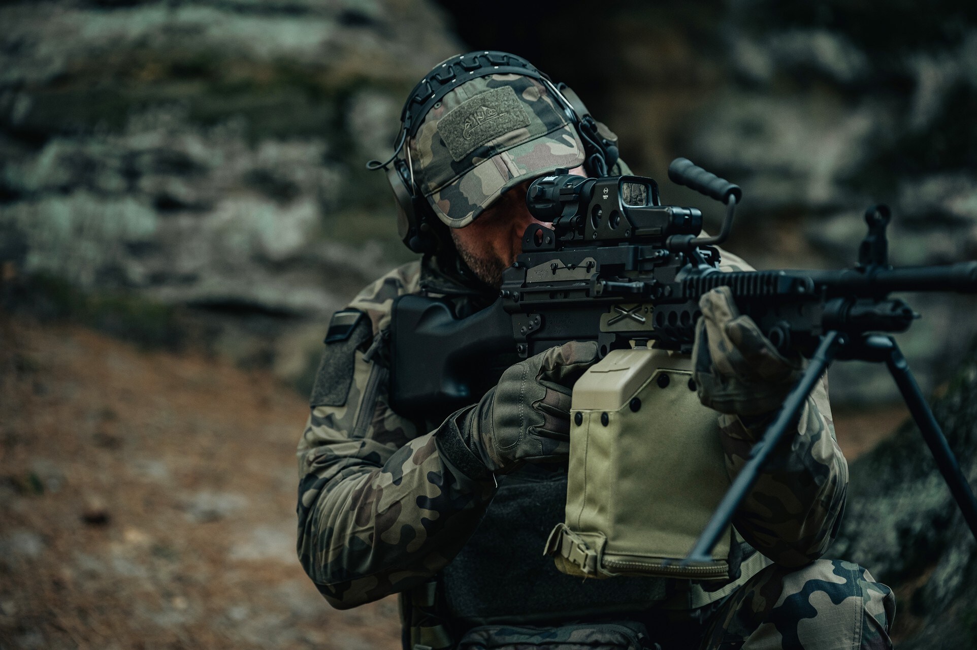 Бейсболка з velcro Helikon-Tex Folding PolyCotton Rip-Stop - wz.93 Pantera PL Woodland