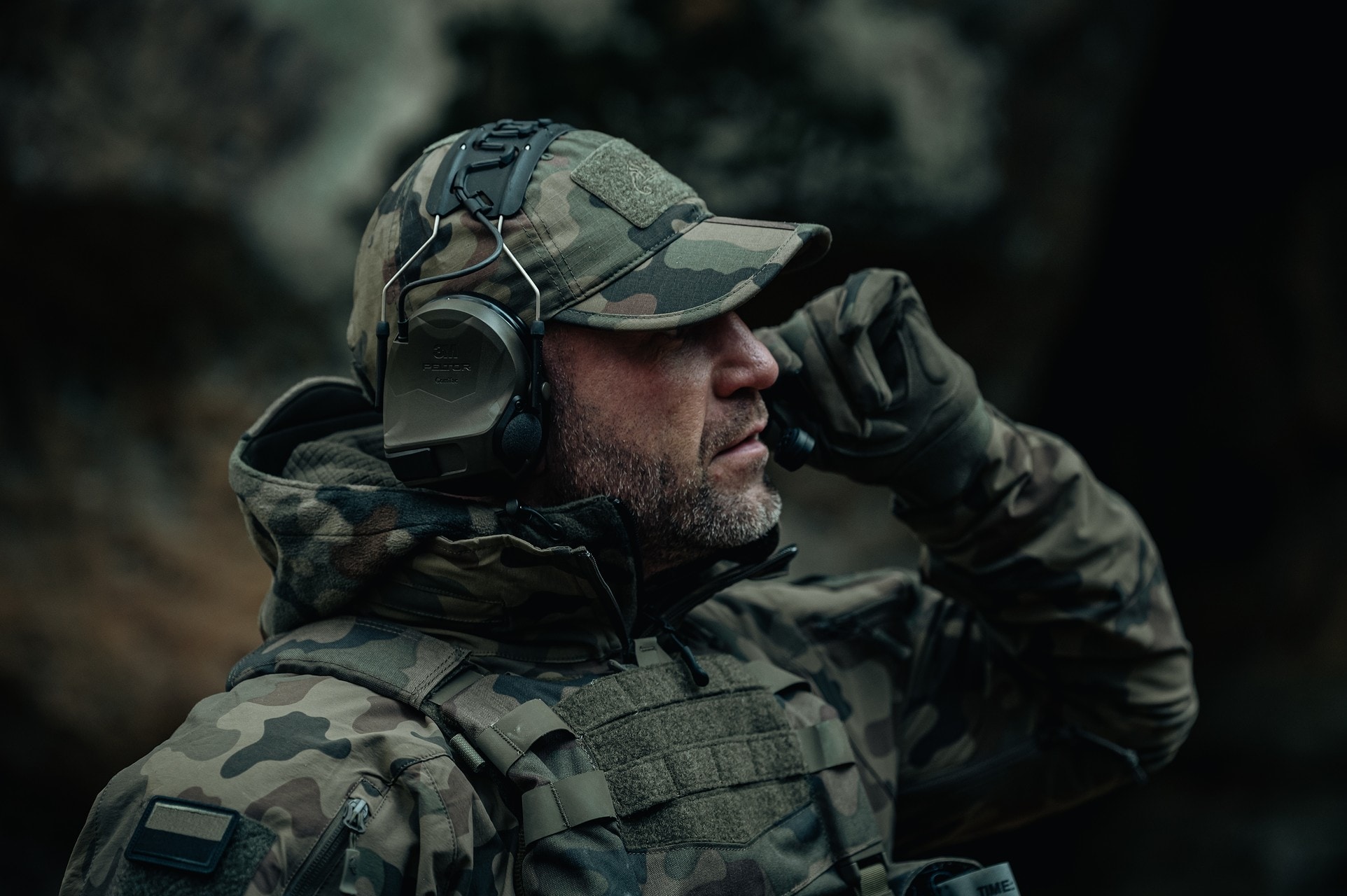 Czapka z daszkiem plus velcro Helikon-Tex Folding PolyCotton Rip-Stop - wz.93 Pantera PL Woodland