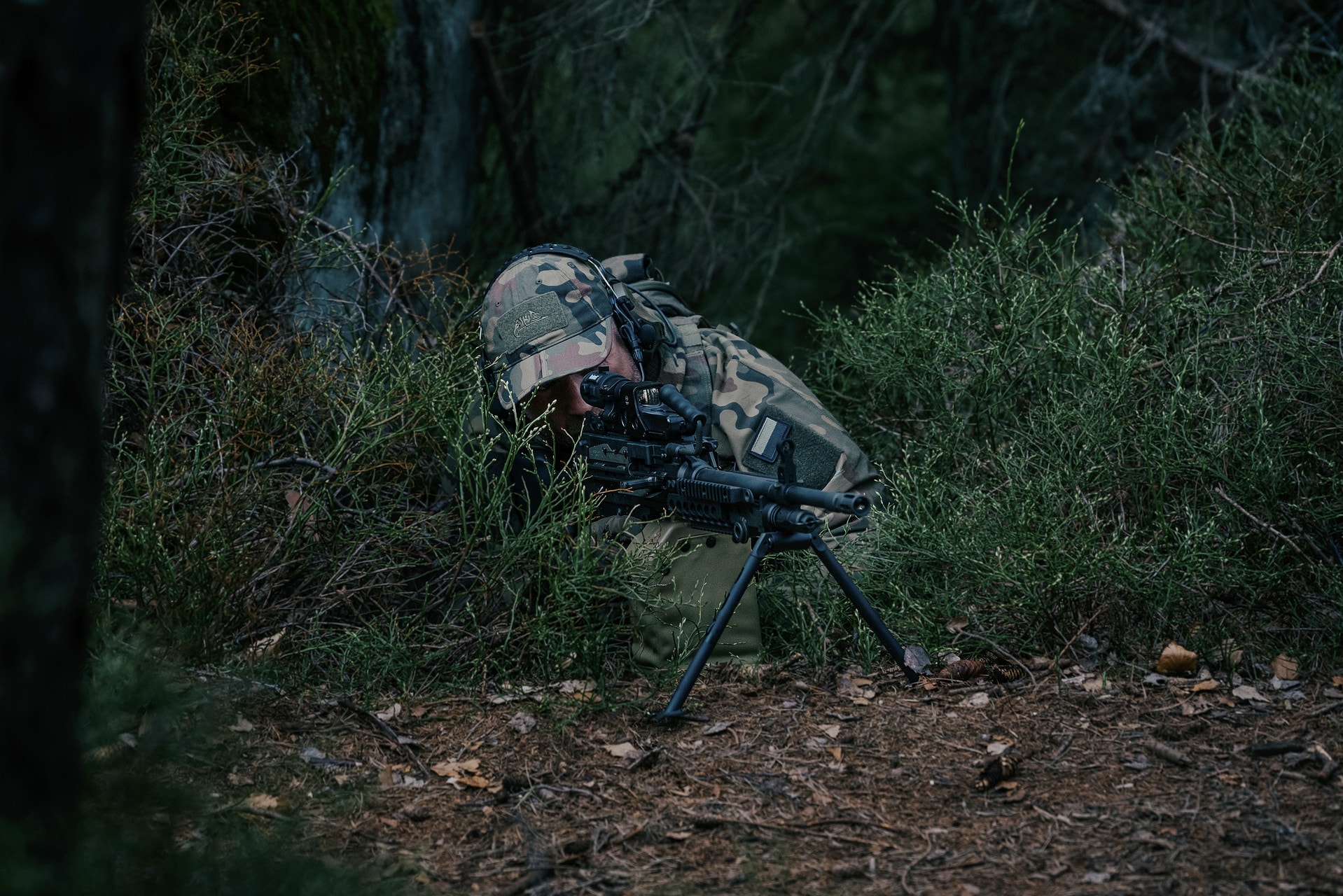 Бейсболка з velcro Helikon-Tex Folding PolyCotton Rip-Stop - wz.93 Pantera PL Woodland