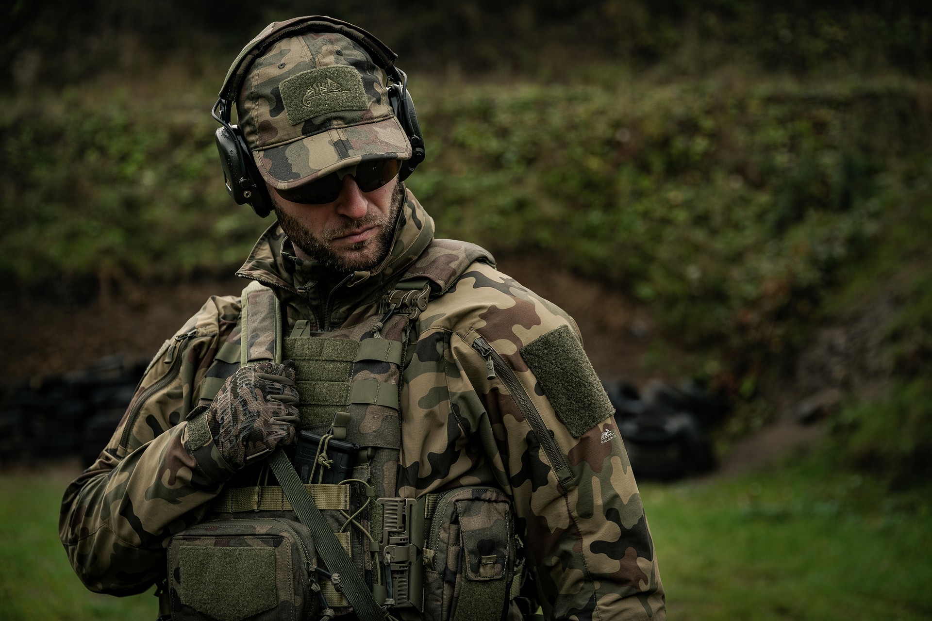 Czapka z daszkiem plus velcro Helikon-Tex Folding PolyCotton Rip-Stop - wz.93 Pantera PL Woodland