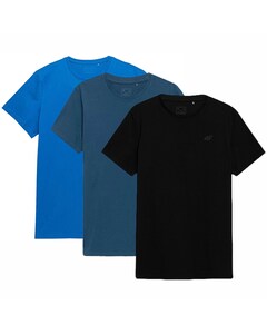 Koszulka T-shirt 4F TTSHM536 Niebieski Głęboka Czerń Denim - 3 szt. Koszulka T-shirt 4F TTSHM536 Niebieski Głęboka Czerń Denim - 3 szt.