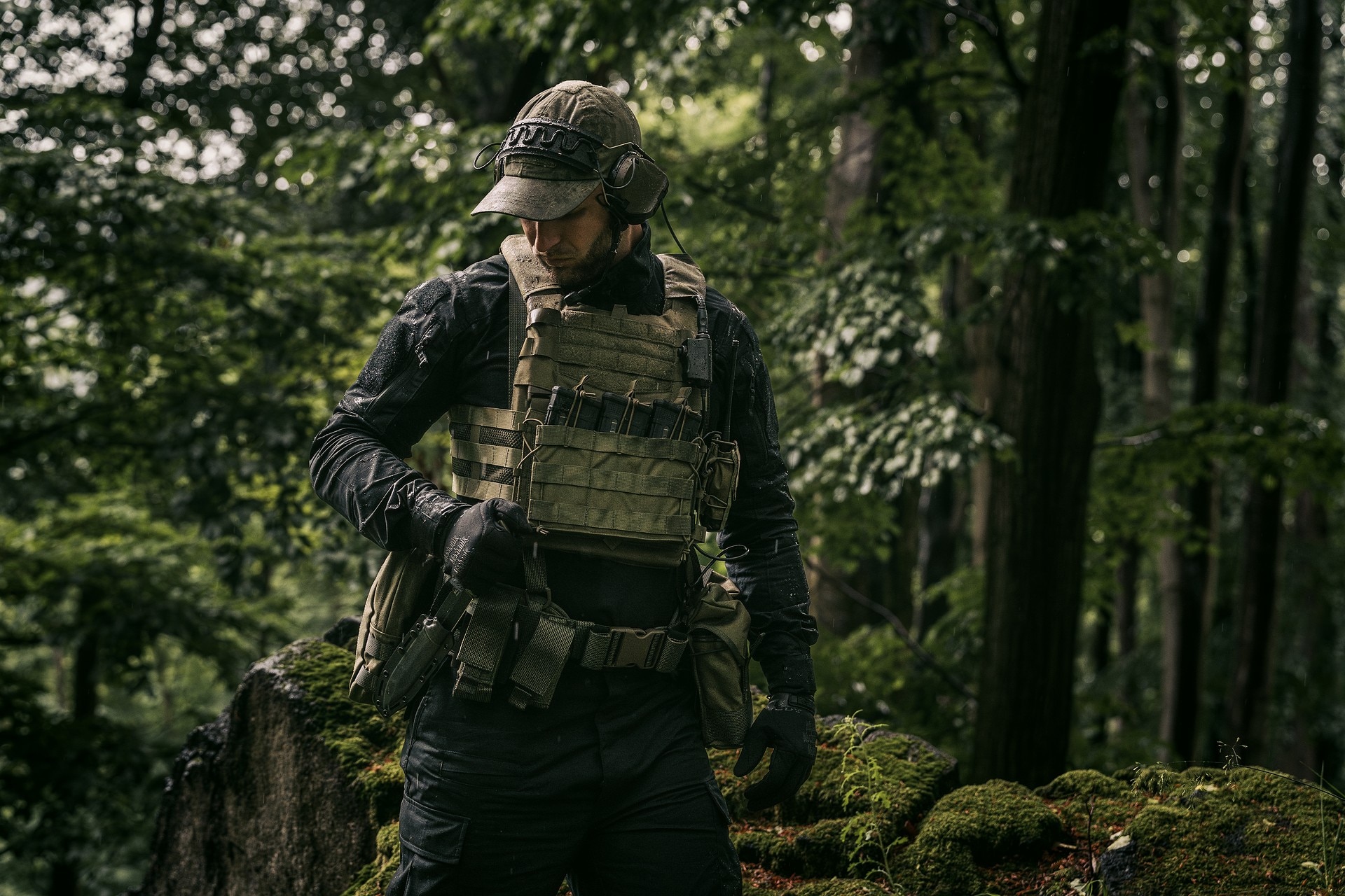 Modułowa kamizelka taktyczna Helikon-Tex Guardian Military Set Olive - na płyty M