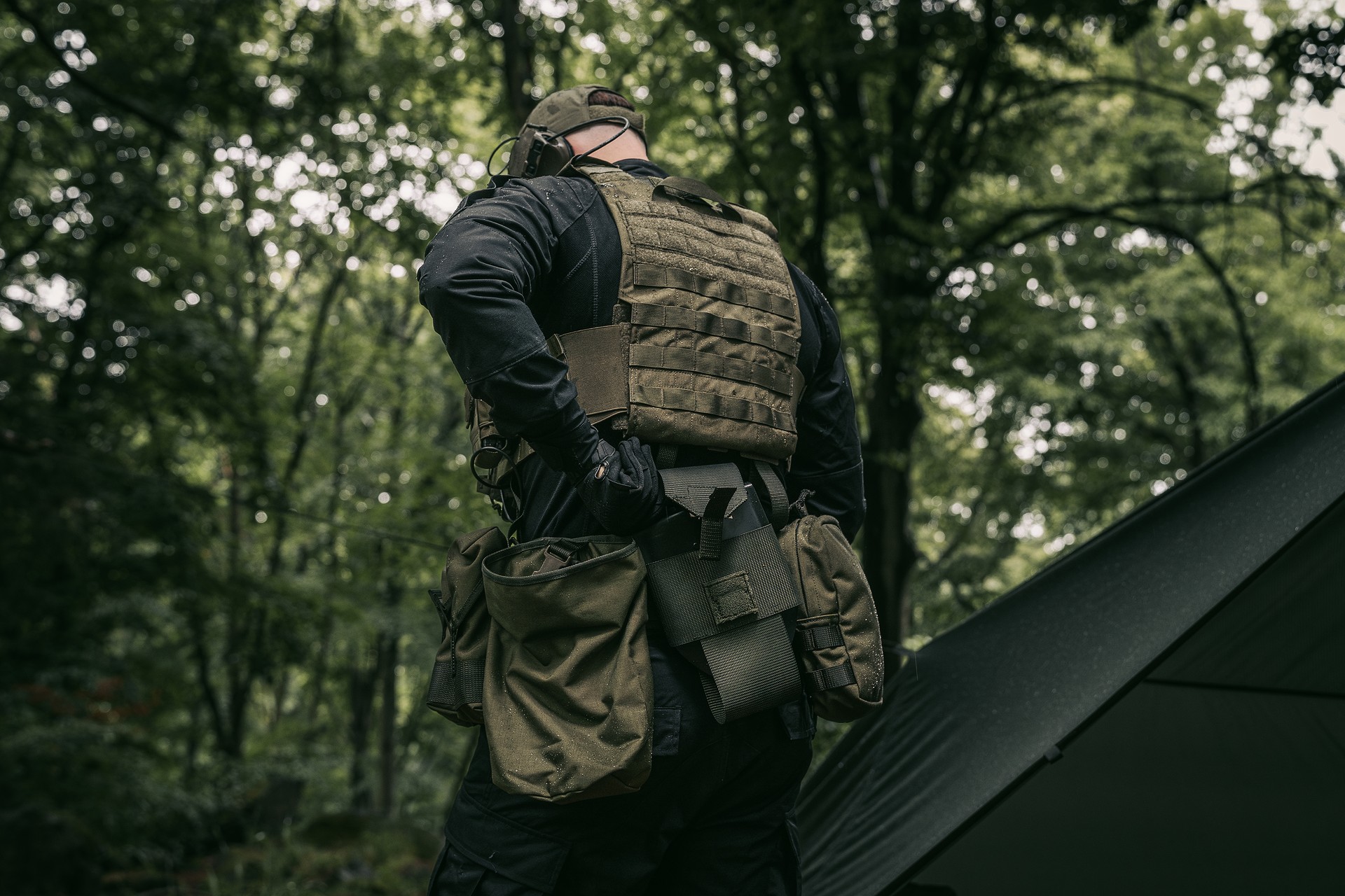 Modułowa kamizelka taktyczna Helikon-Tex Guardian Military Set Olive - na płyty L
