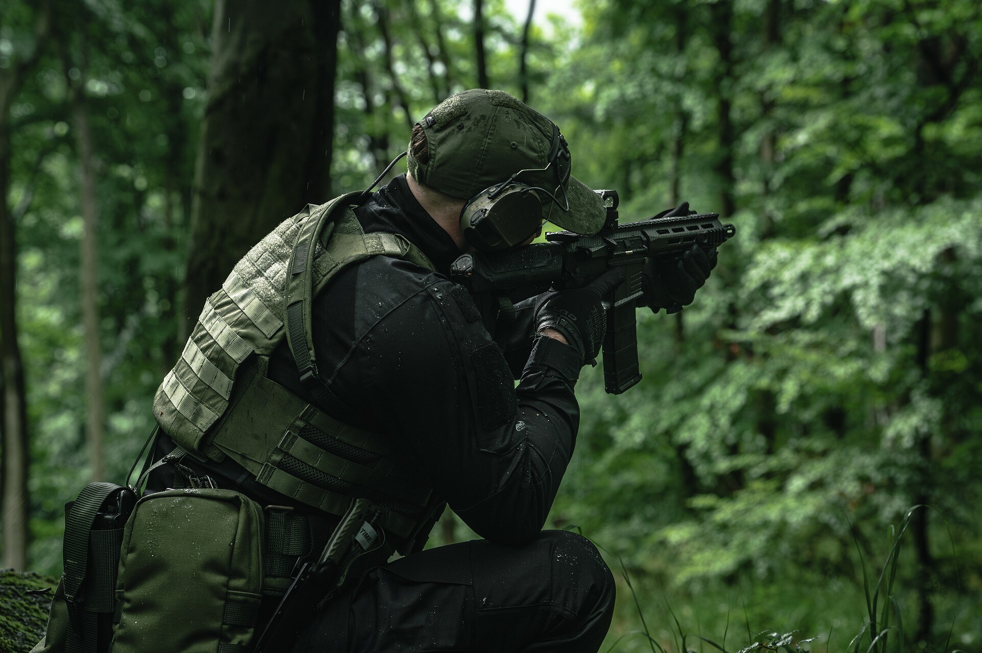 Modułowa kamizelka taktyczna Helikon-Tex Guardian Military Set Olive - na płyty L