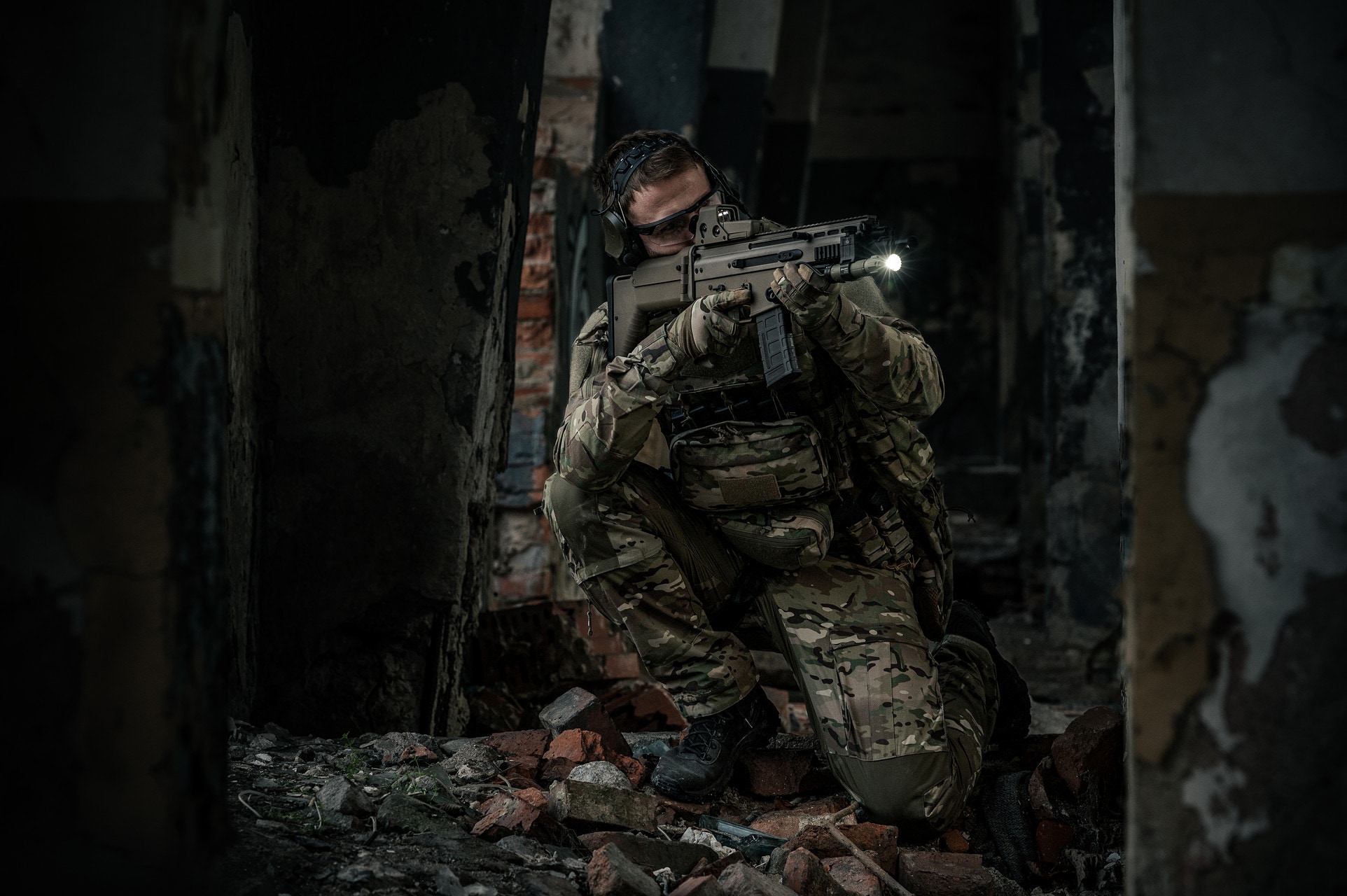 Modułowa kamizelka taktyczna Helikon Guardian Military Set MultiCam - na płyty L