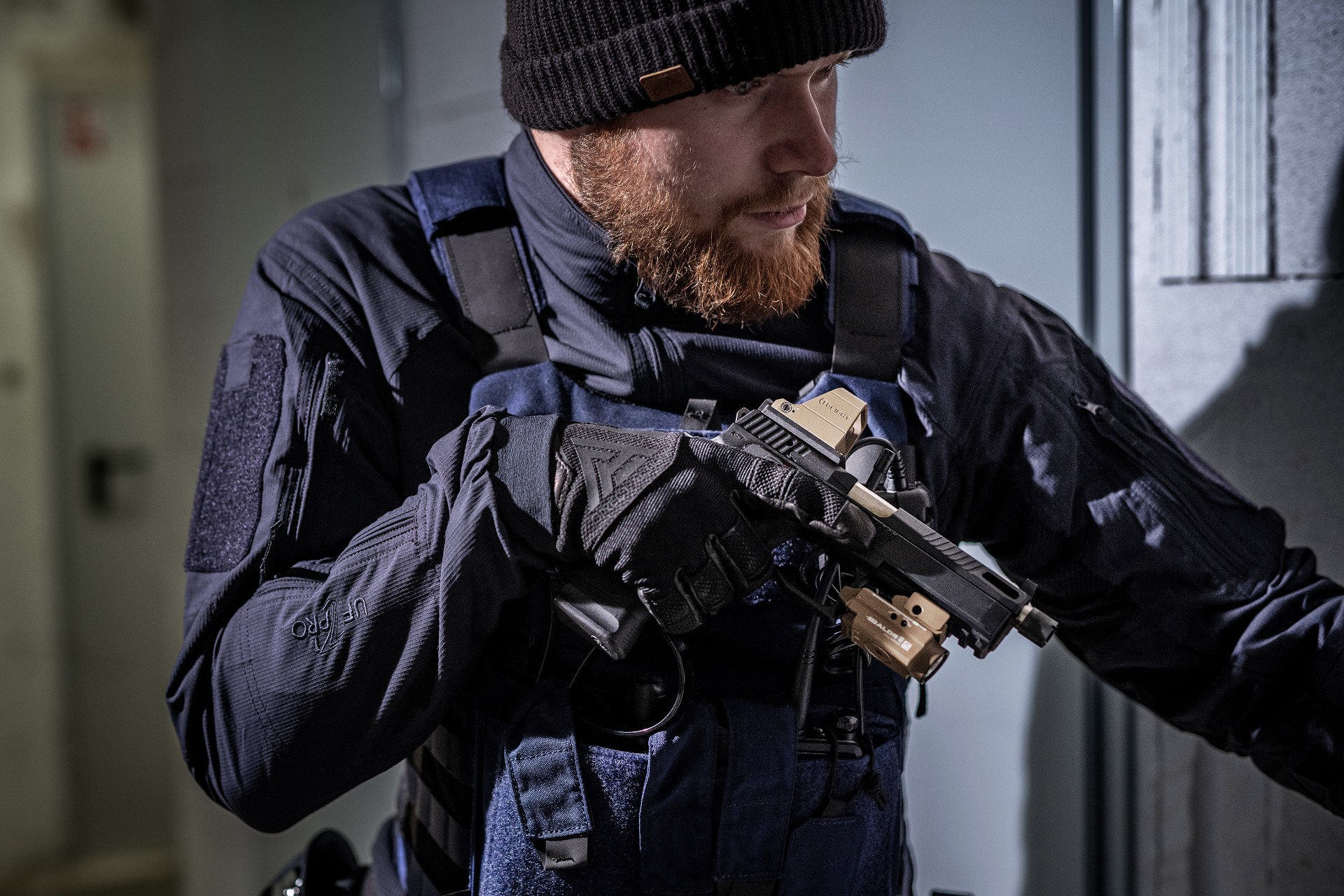 Modułowa kamizelka taktyczna Helikon Guardian Law Enforcement Set Sentinel Blue - na płyty L