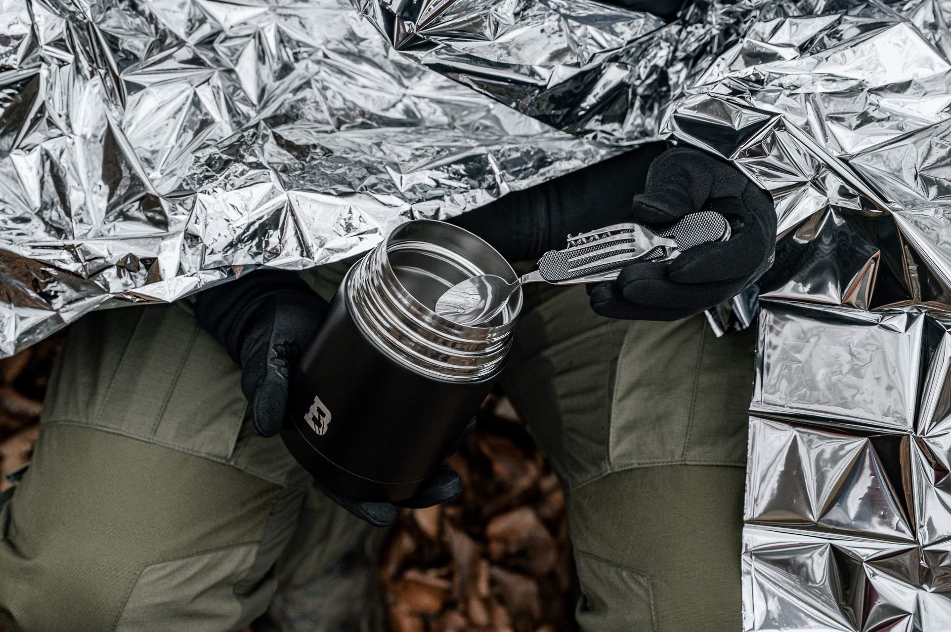 Niezbędnik Badger Outdoor Camping Steel - Black