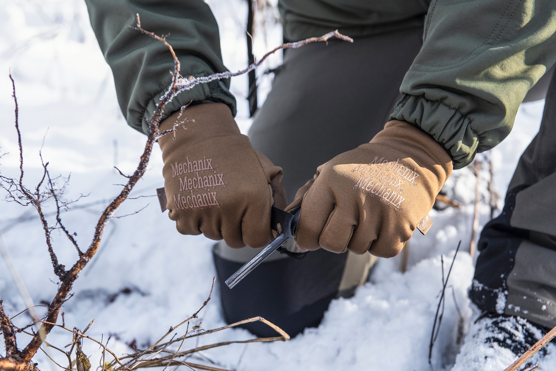 Rękawice taktyczne Mechanix Wear ColdWork Base Layer - Coyote