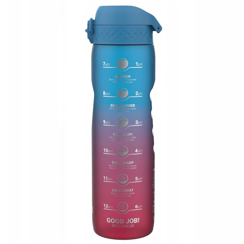 Butelka ION8 Recyclon 1,1 l - Motivational Blue & Pink