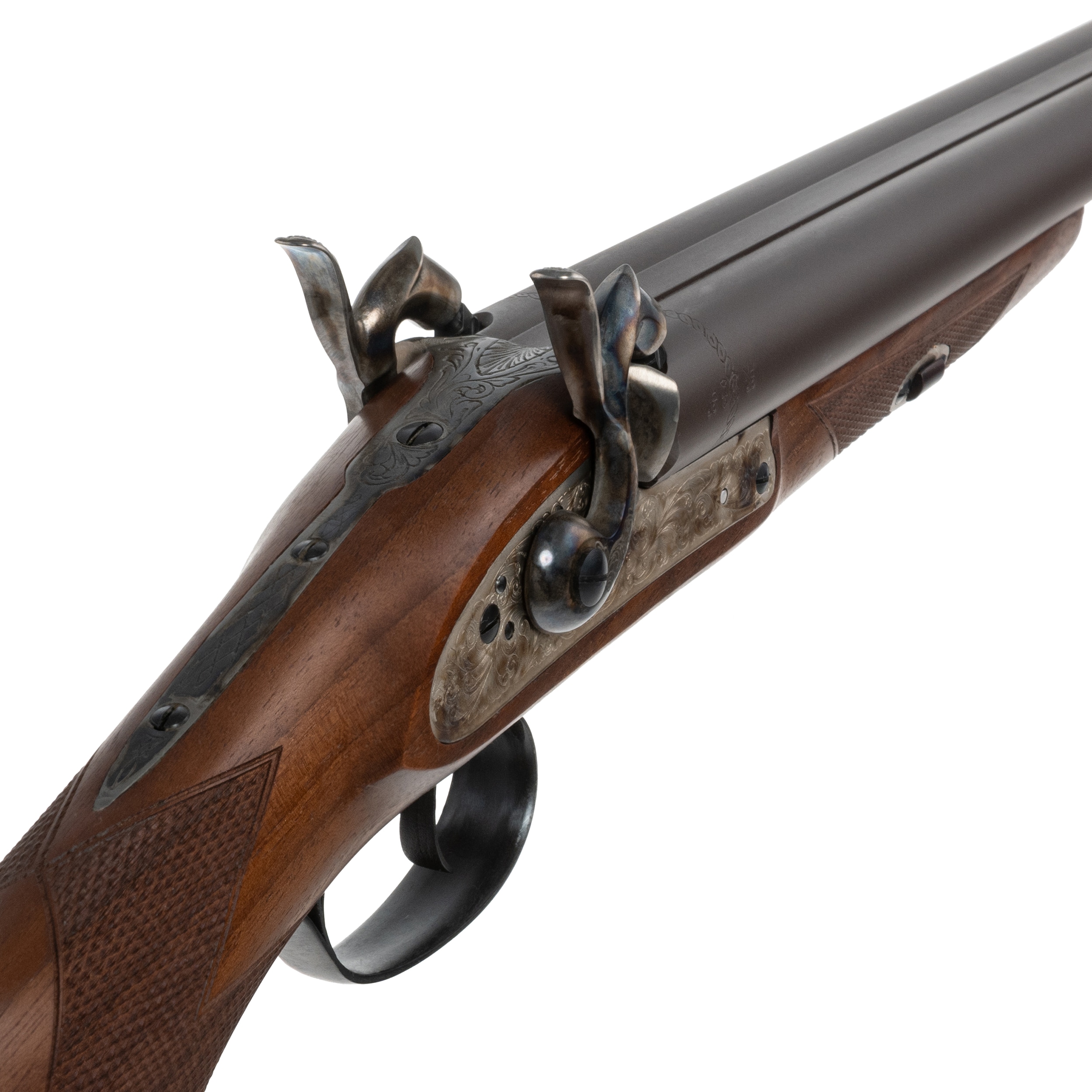 Strzelba czarnoprochowa dwulufowa Pedersoli brunirowane lufy - wymienne czoki 12 ga